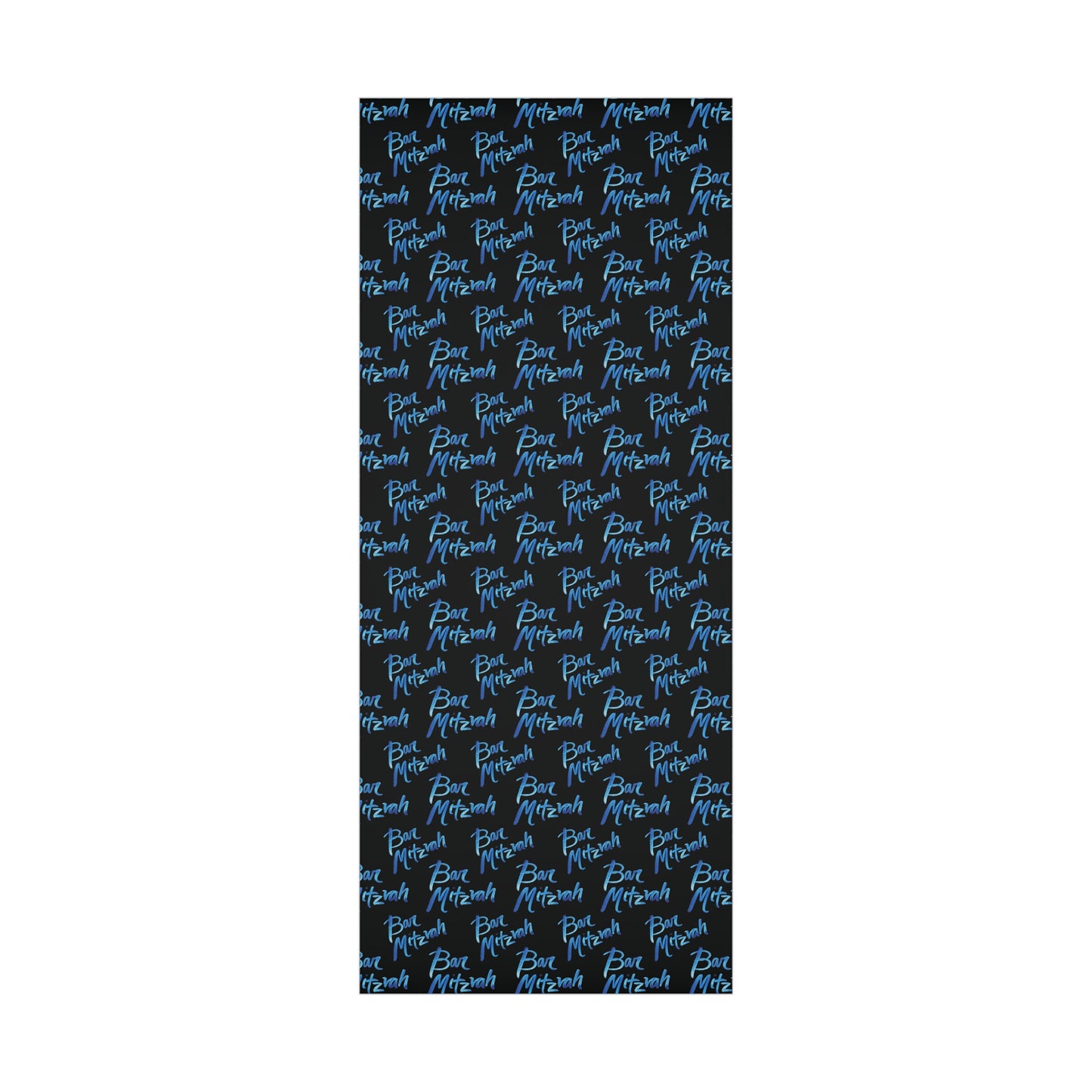 Ben Bright Blue Bar Mitzvah on Black Gift Wrap Papers