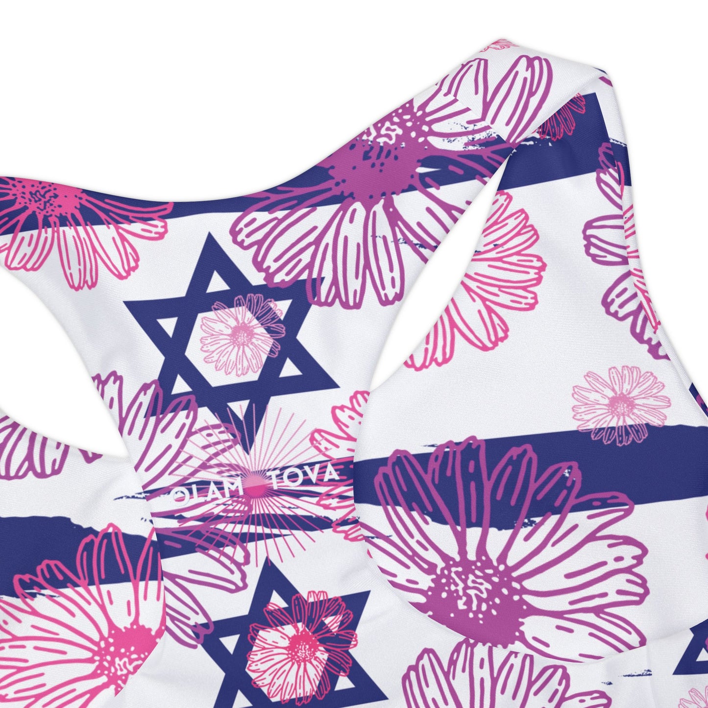 Israel Flower Summer Swim Girls Two Piece Swimsuit