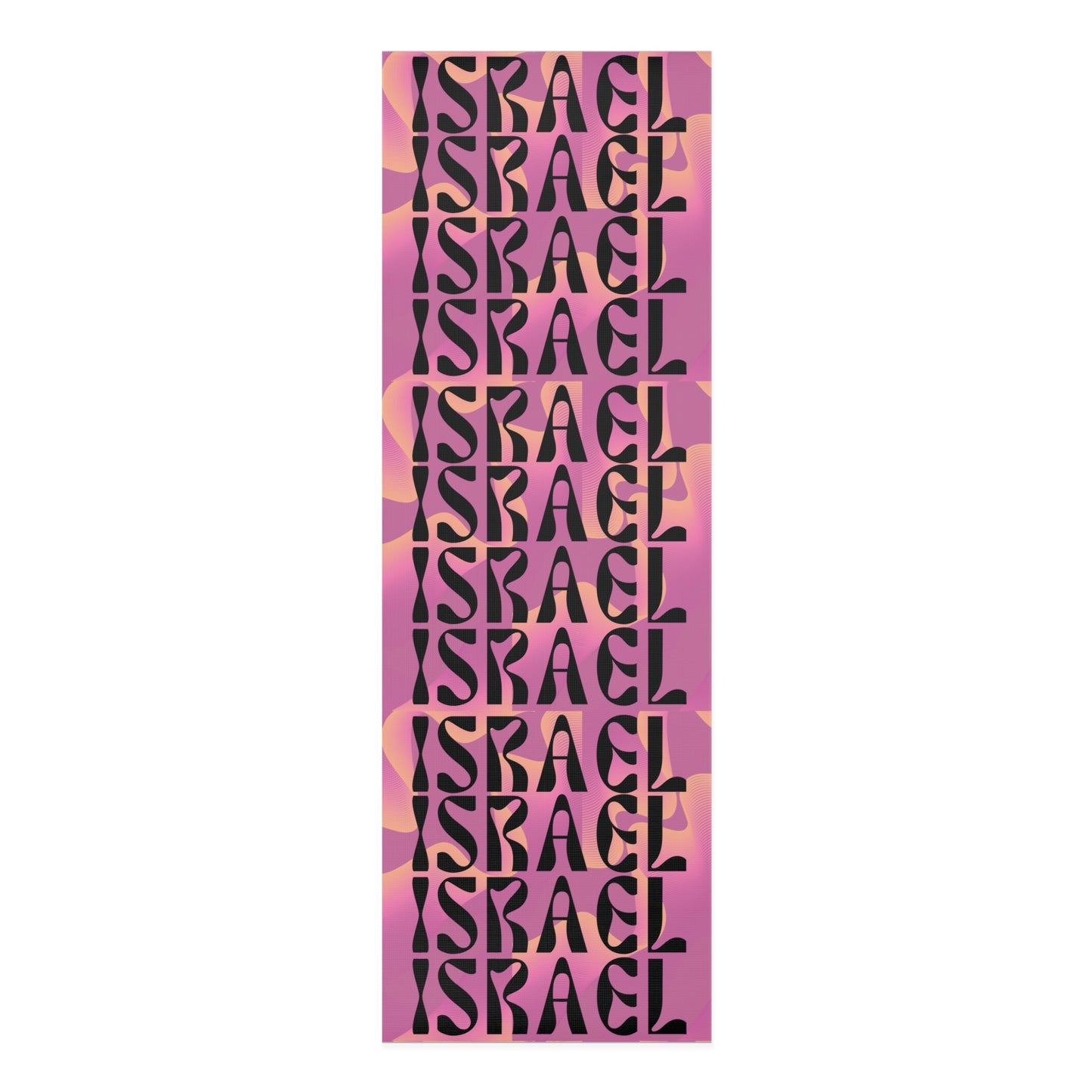 Flow & Squiggle Israel Pink & Coral on Pink Foam Yoga Mat