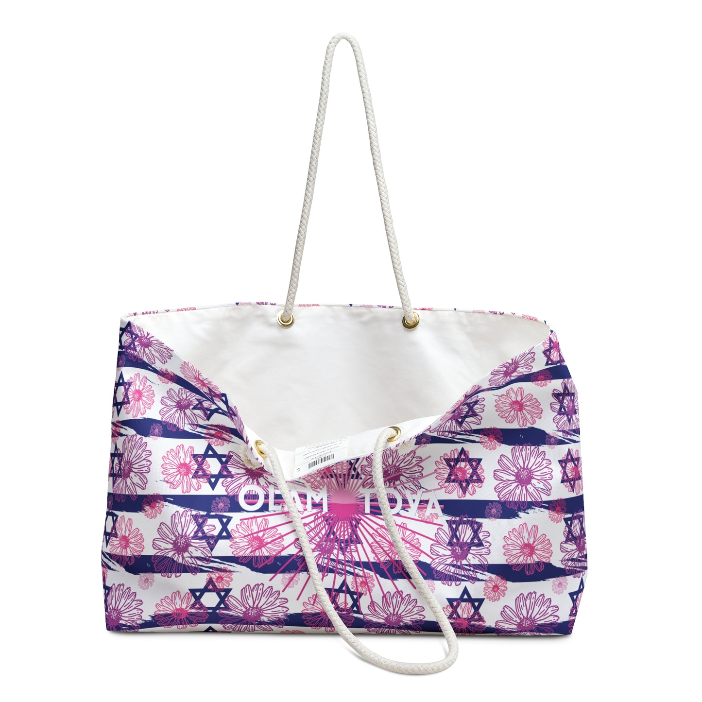 Israel Flower Summer Swim Weekender Bag