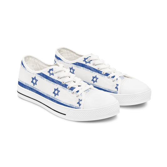 Imri Israel Flag Pattern Women's Low Top Sneakers