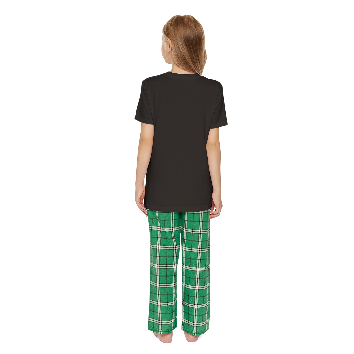 Batya Green Bat Mitzvah Pattern Youth Short Sleeve Outfit Set