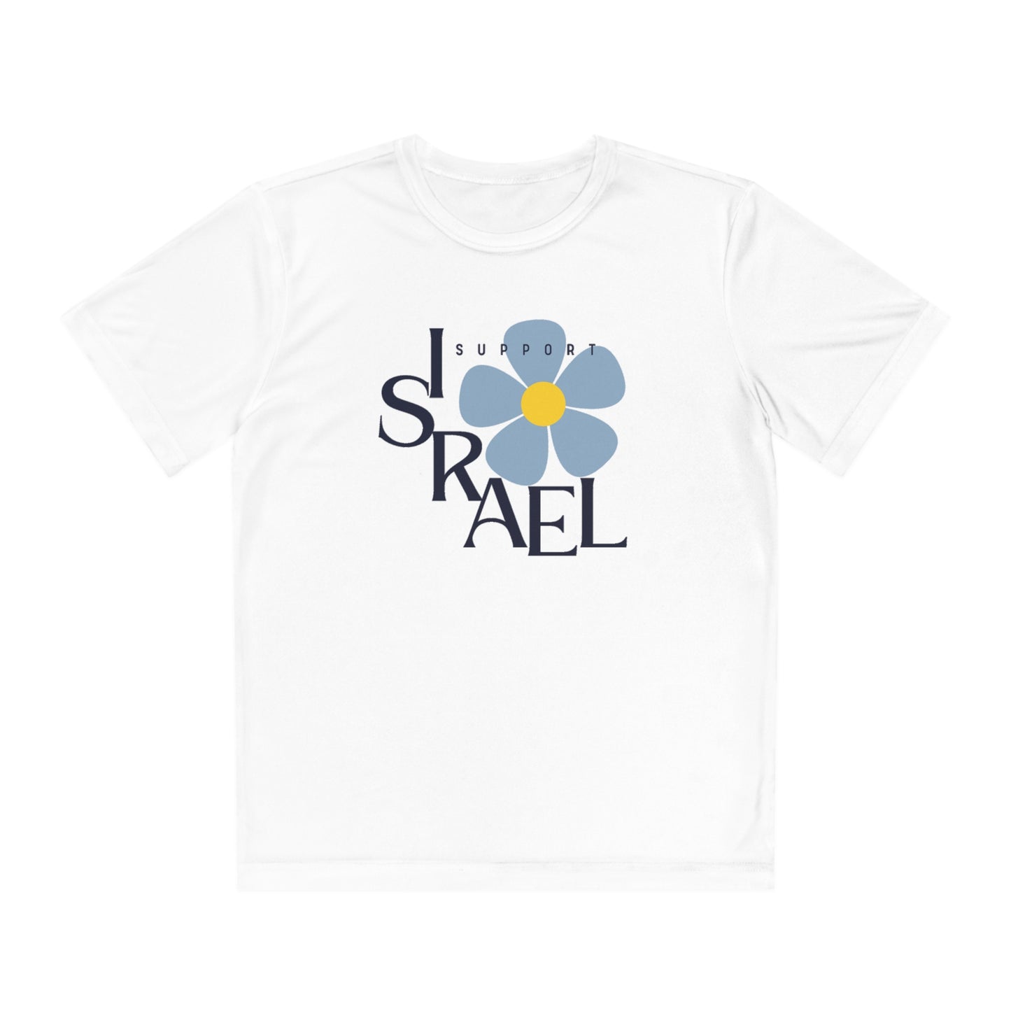 Isa Black Support Israel Flower Youth Competitor Tee