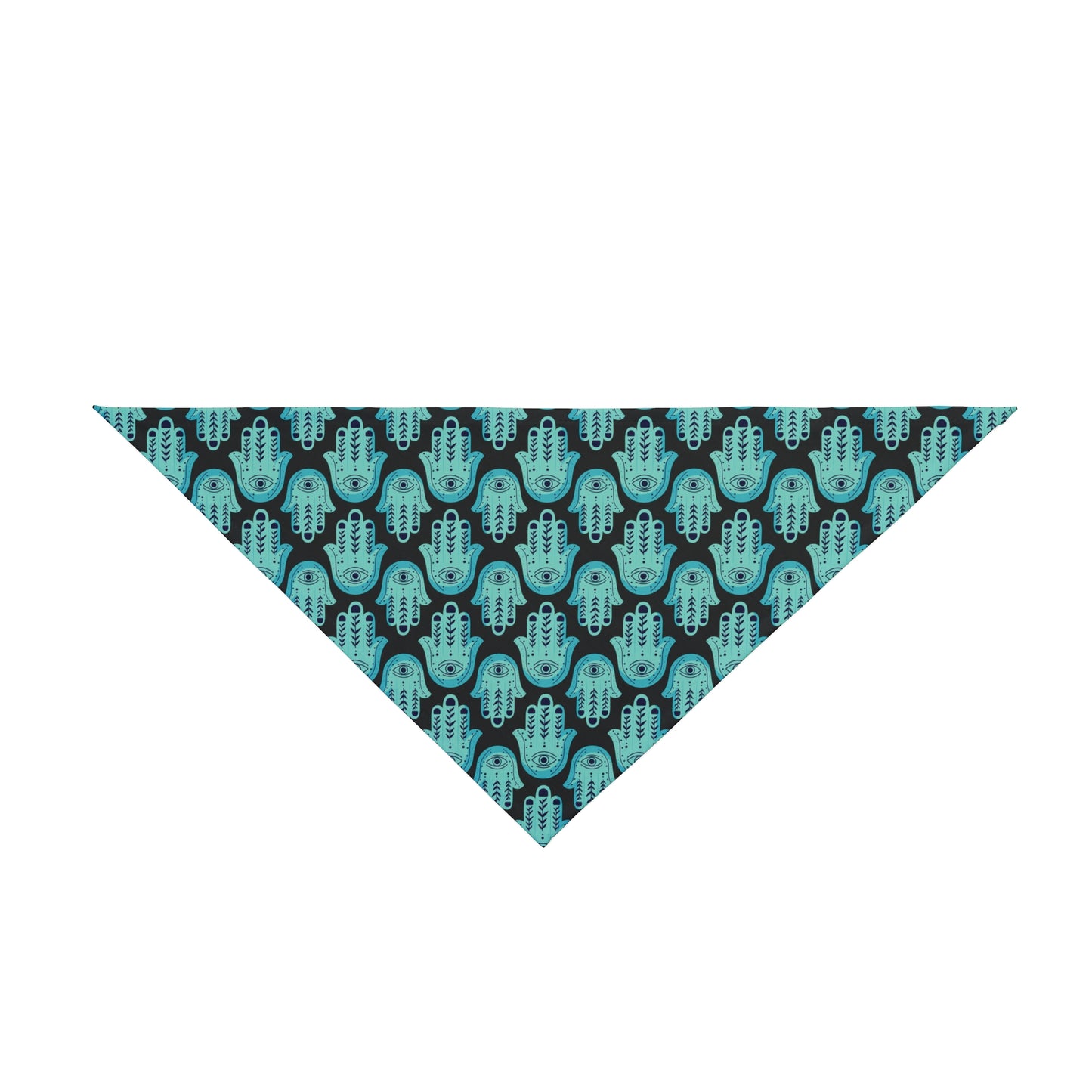 Hannah Bright Turquoise Hamsa Pattern Pet Bandana