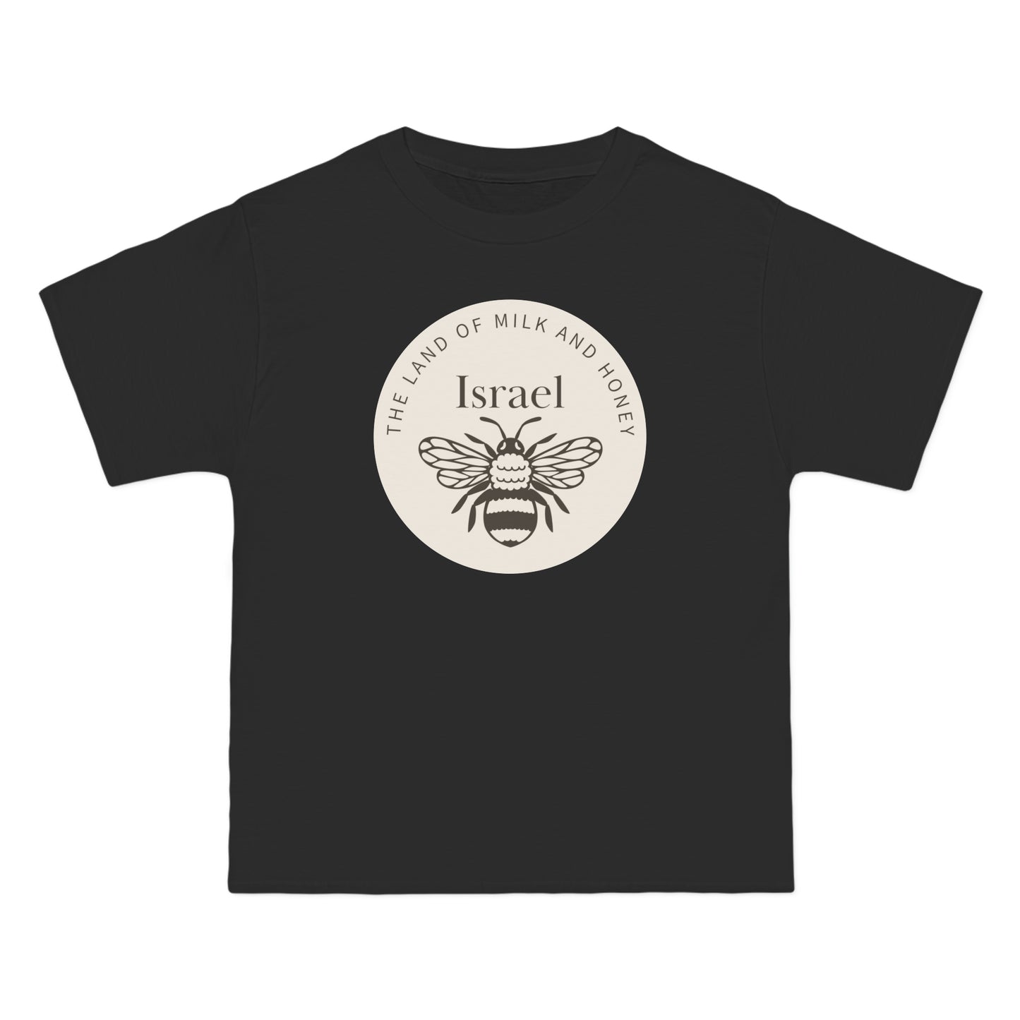 Land of Milk And Honey Solid Israel Beige Badge Beefy-T® Short-Sleeve T-Shirt