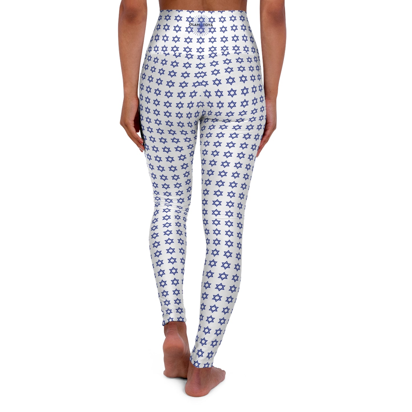 Ofir on White High Waisted Yoga Leggings