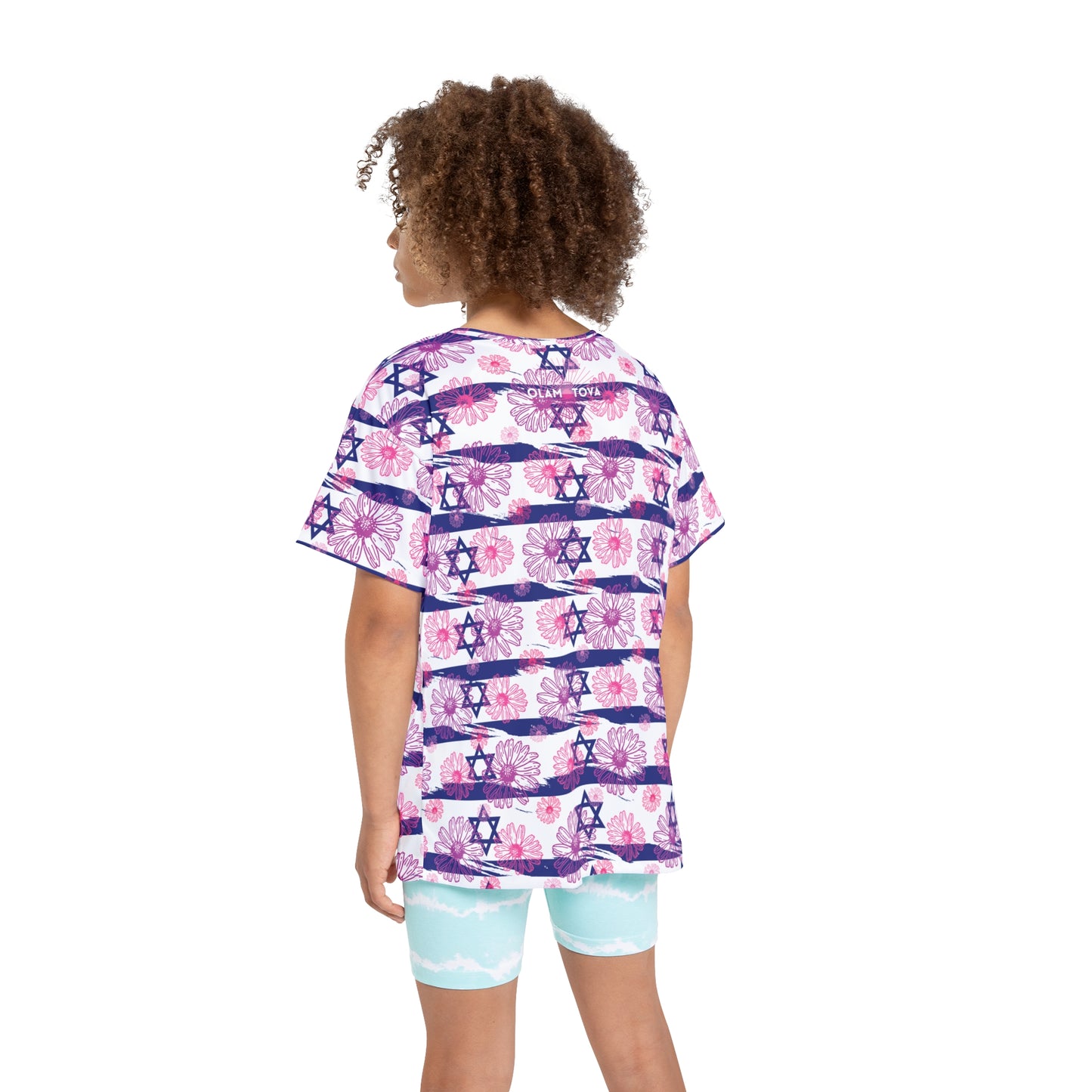 Israel Flowers Summer Swim Kids Sports Jersey