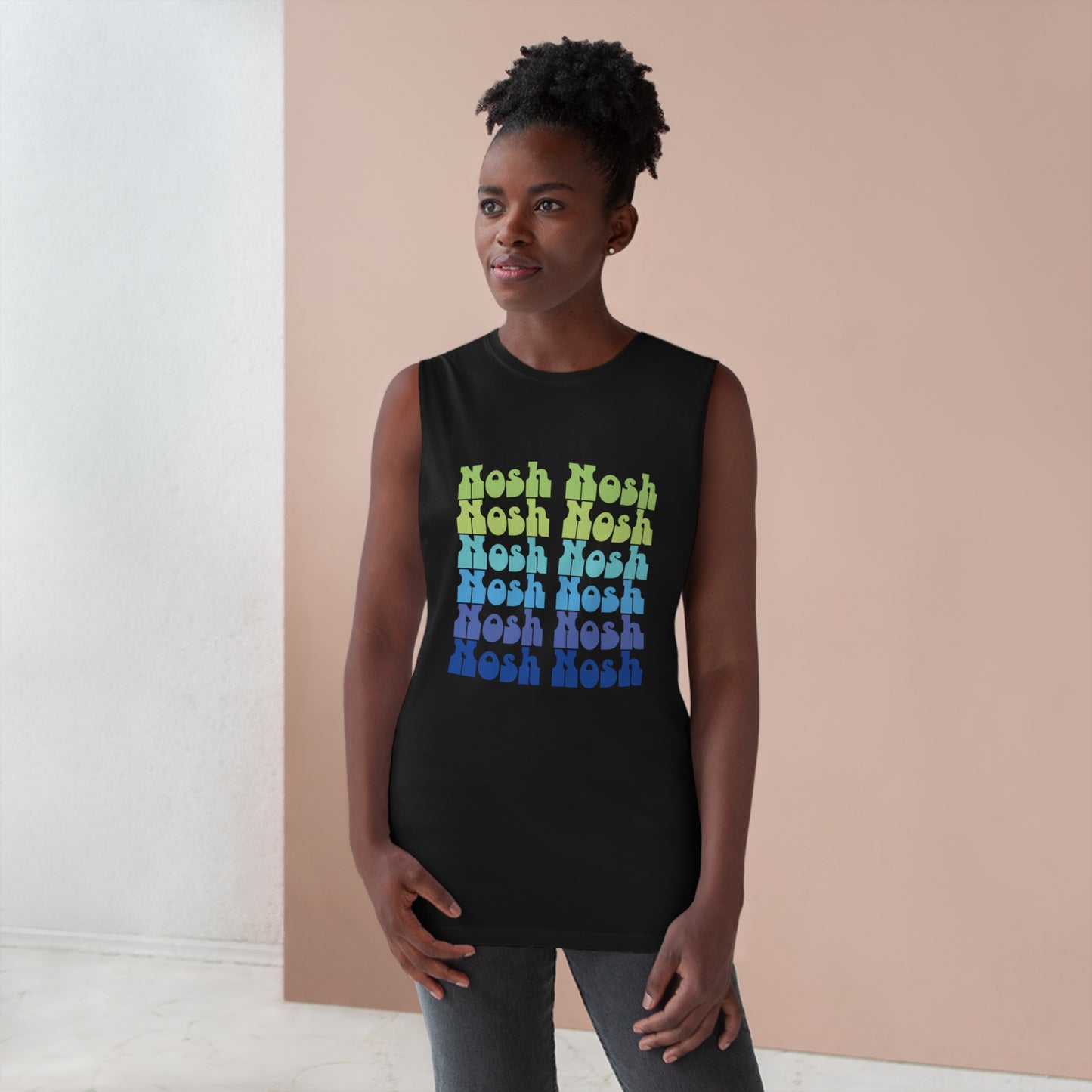 Nosh Nosh Green To Blue Unisex Barnard Tank