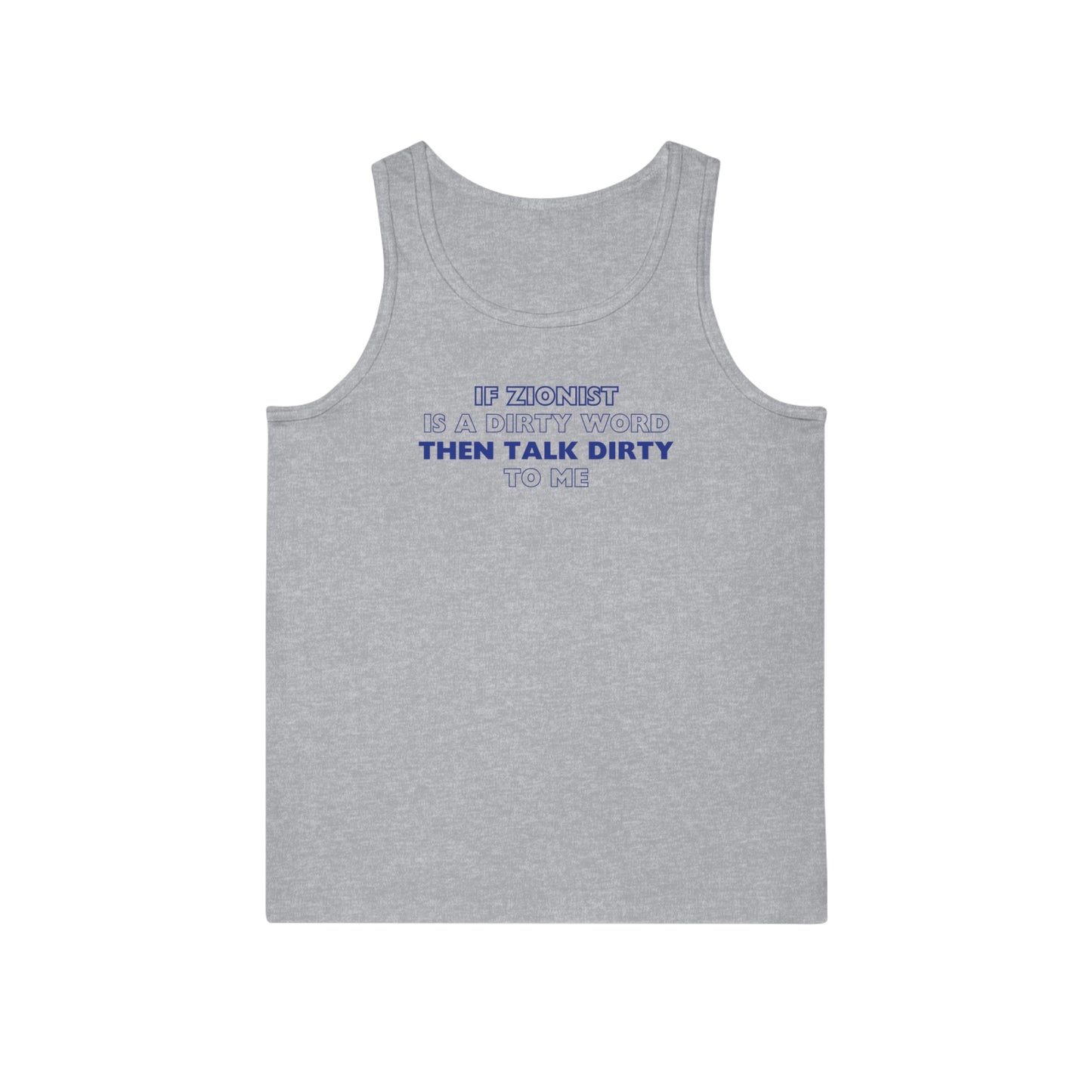 Talk Zionist To Me Navy Unisex Softstyle™ Tank Top