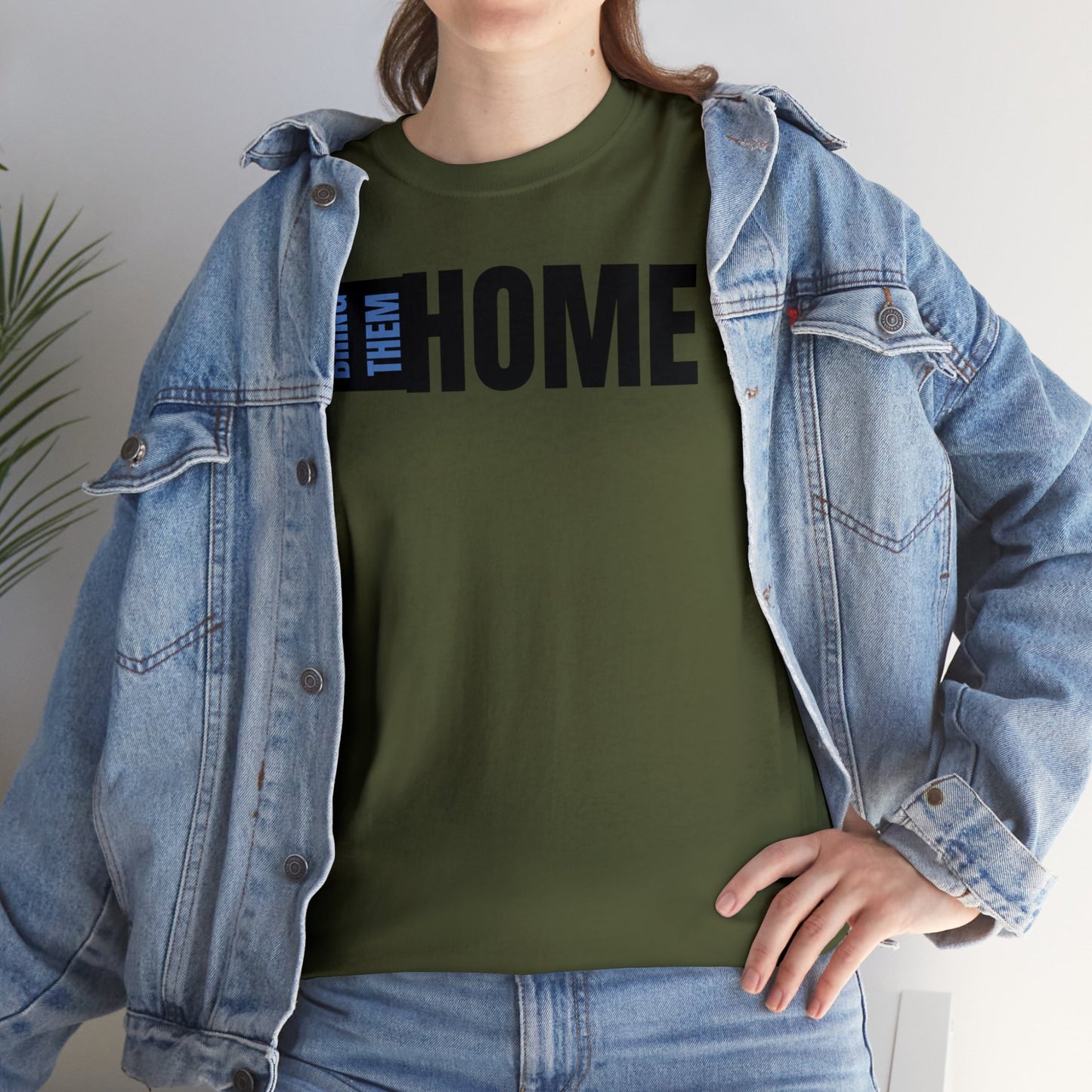 Bring Them HOME Black & Blue Unisex Heavy Cotton Tee