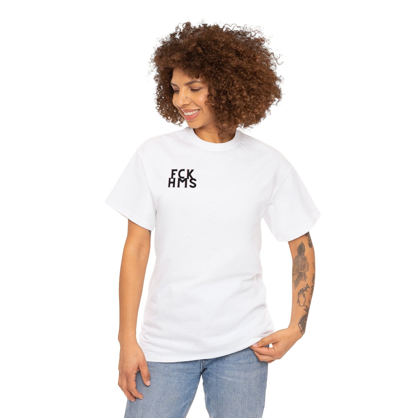 FCK HMS Black & Red Unisex Heavy Cotton Tee