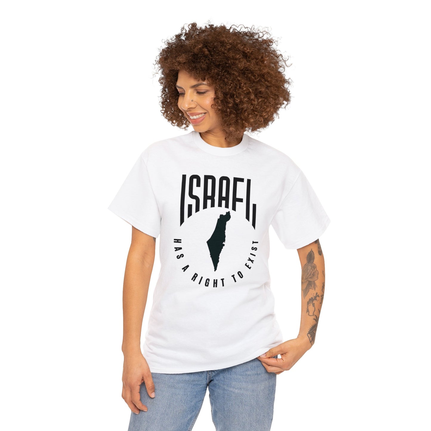 Israel Has A Right To Exist Black Unisex Heavy Cotton Tee