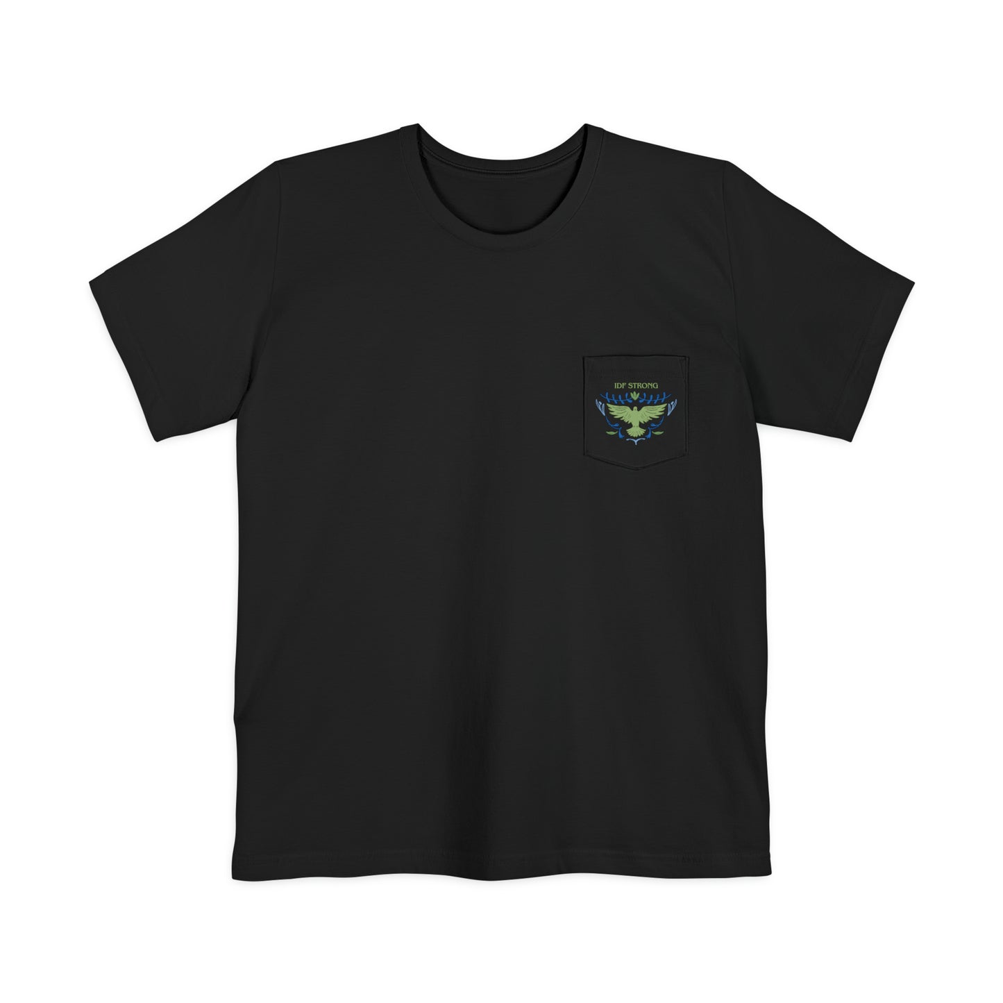 IDF Strong Army Green Unisex Pocket T-shirt