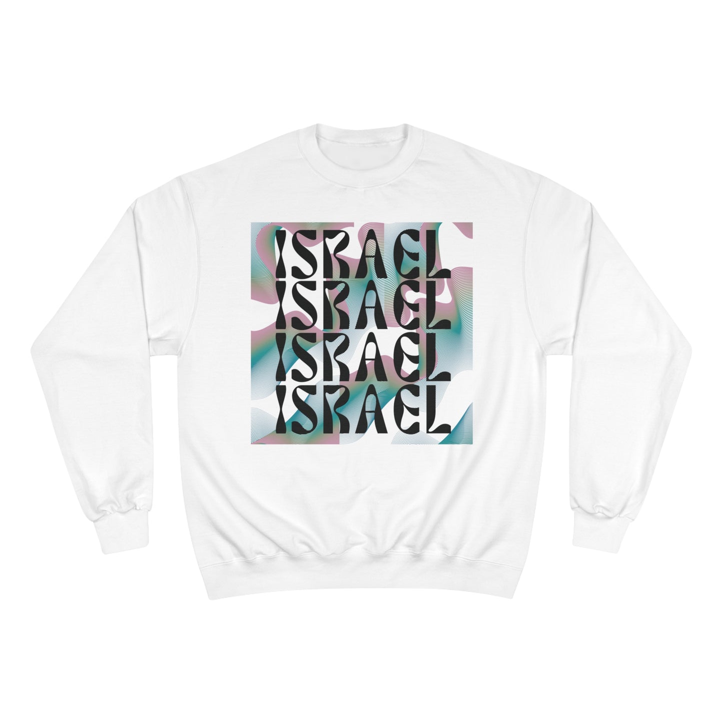 Flow & Squiggle Israel Teal Square Champion Sweatshirt