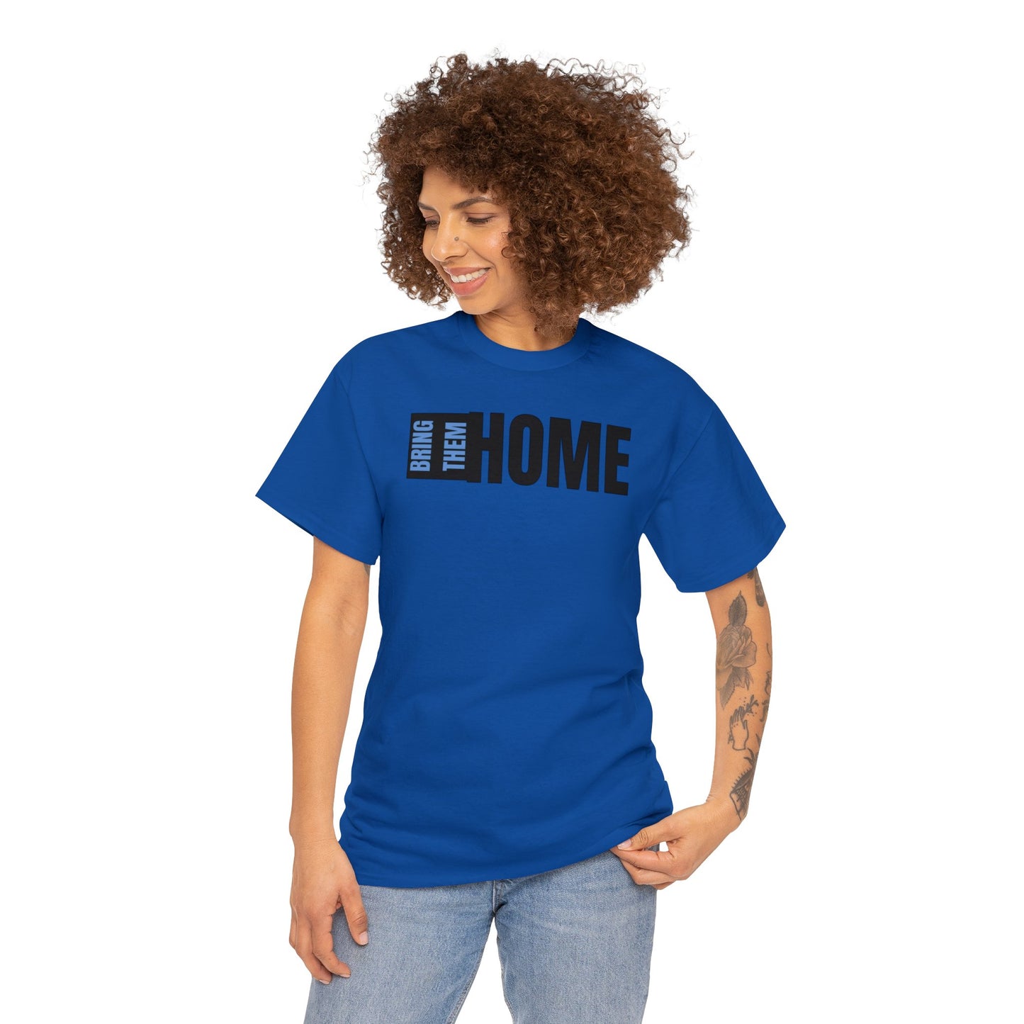 Bring Them HOME Black & Blue Unisex Heavy Cotton Tee