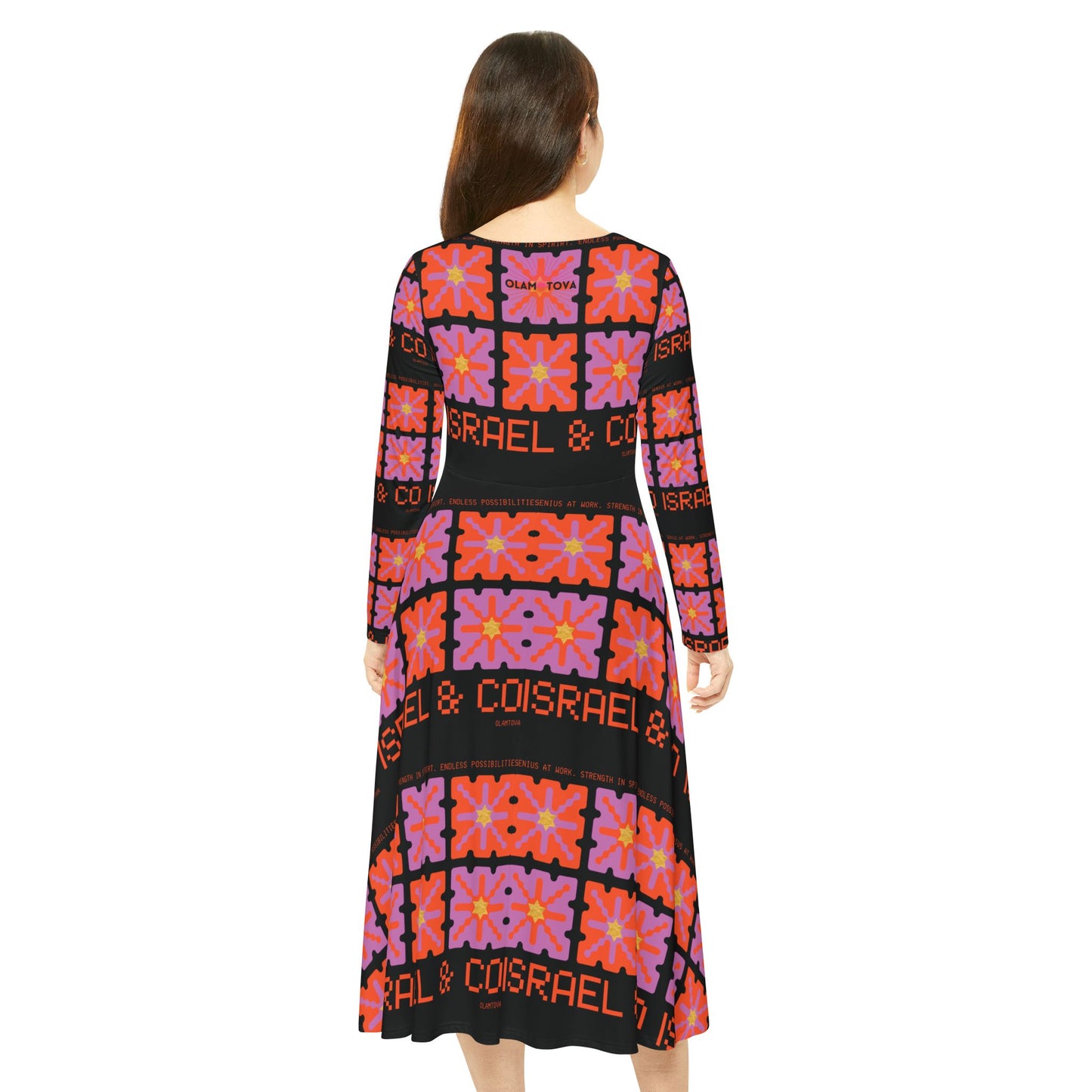 Israel & CO on Black Women's Long Sleeve Dance Dress