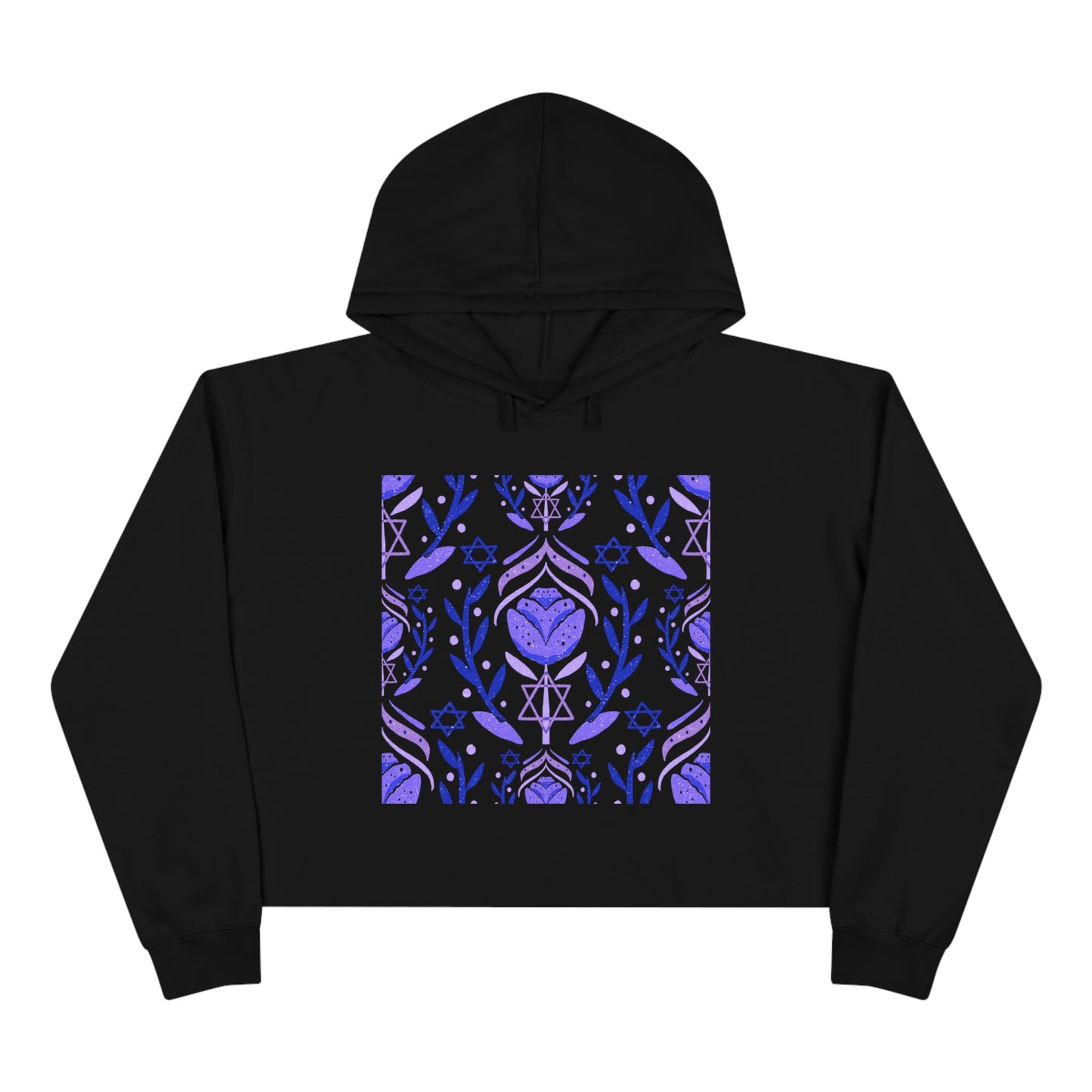 Yocheved Purples Crop Hoodie