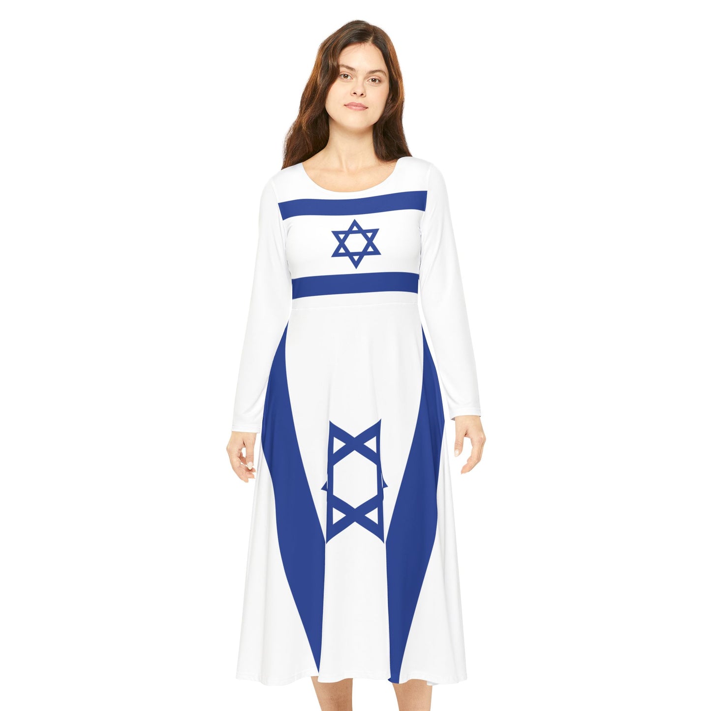 Heart, Body, & Soul Belongs To Israel Women's Long Sleeve Dance Dress