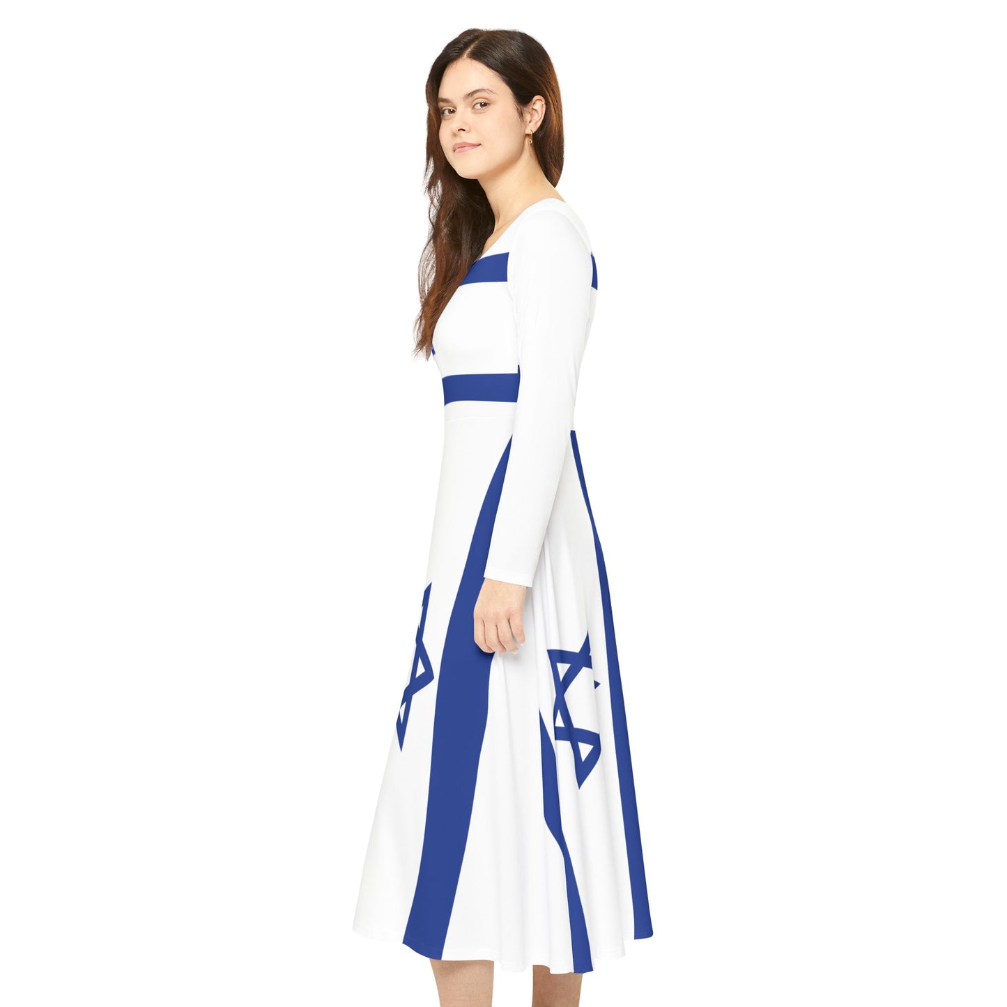 Heart, Body, & Soul Belongs To Israel Women's Long Sleeve Dance Dress