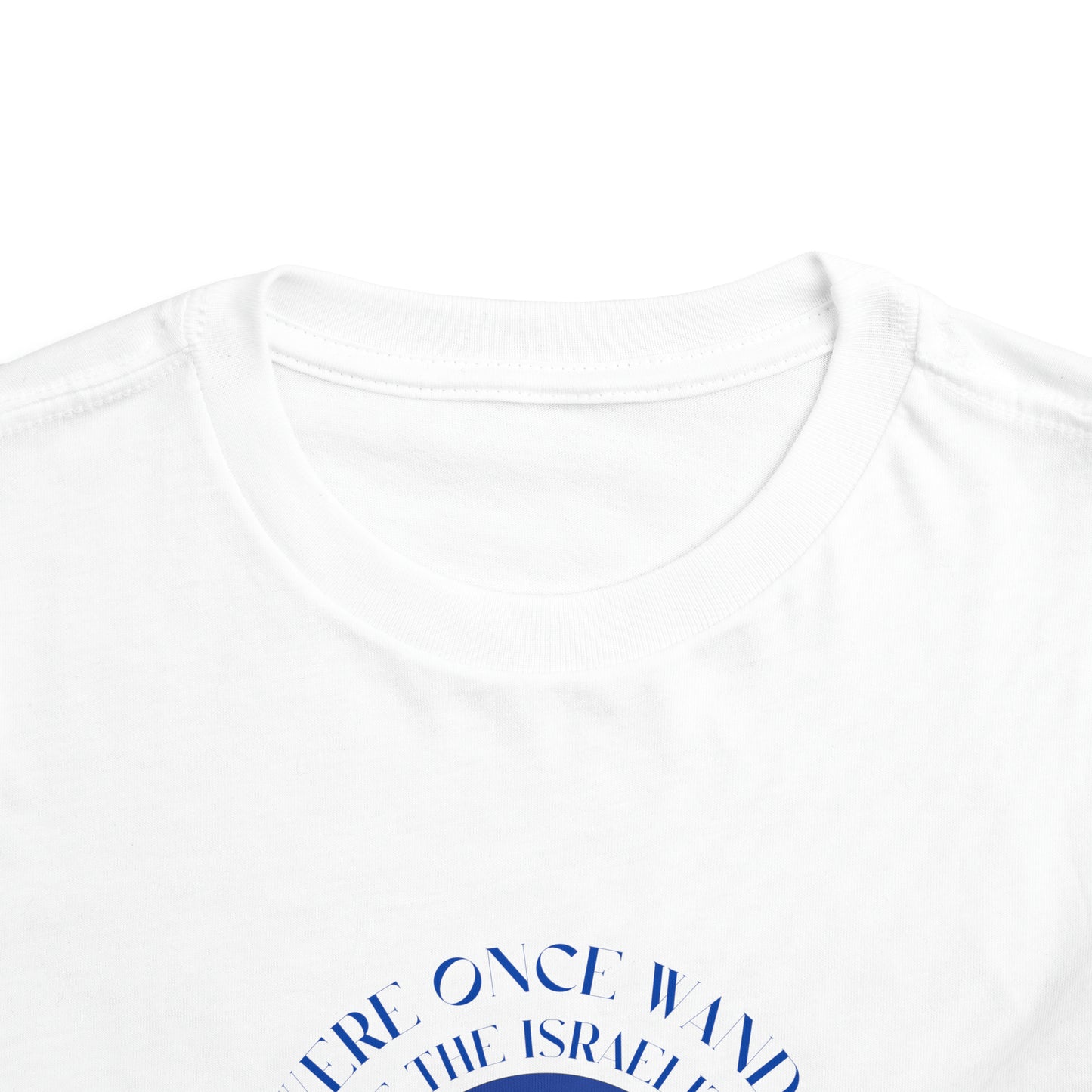 We Were Once Wanderers Israel Blue & White Toddler Short Sleeve Tee