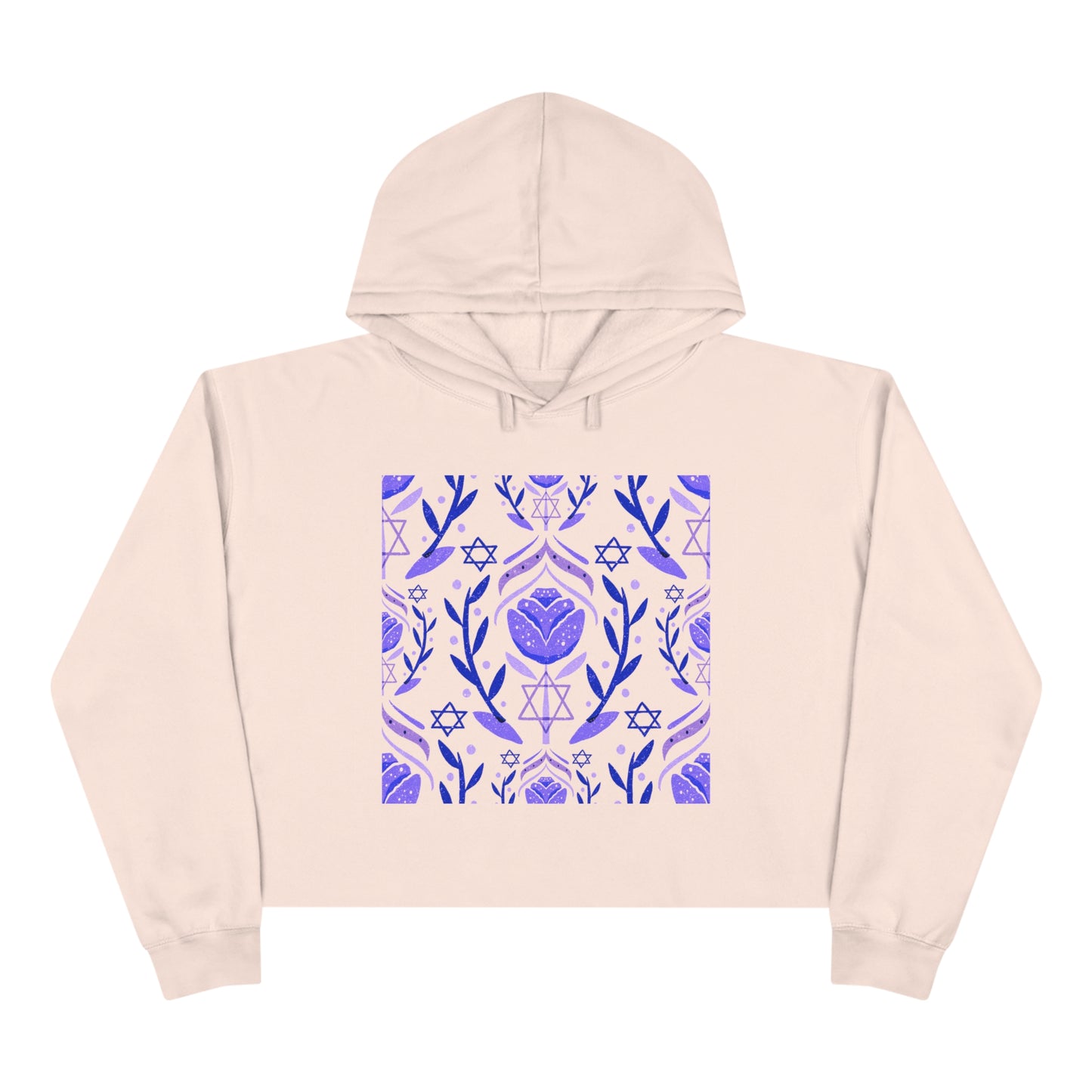 Yocheved Purples Crop Hoodie