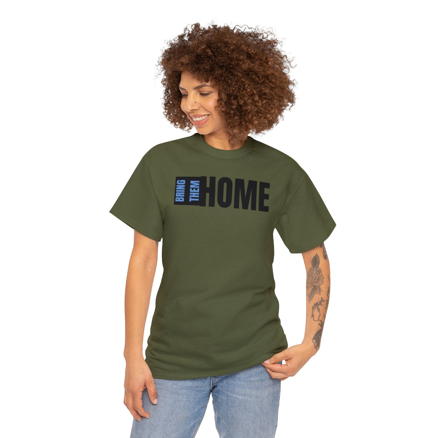 Bring Them HOME Black & Blue Unisex Heavy Cotton Tee