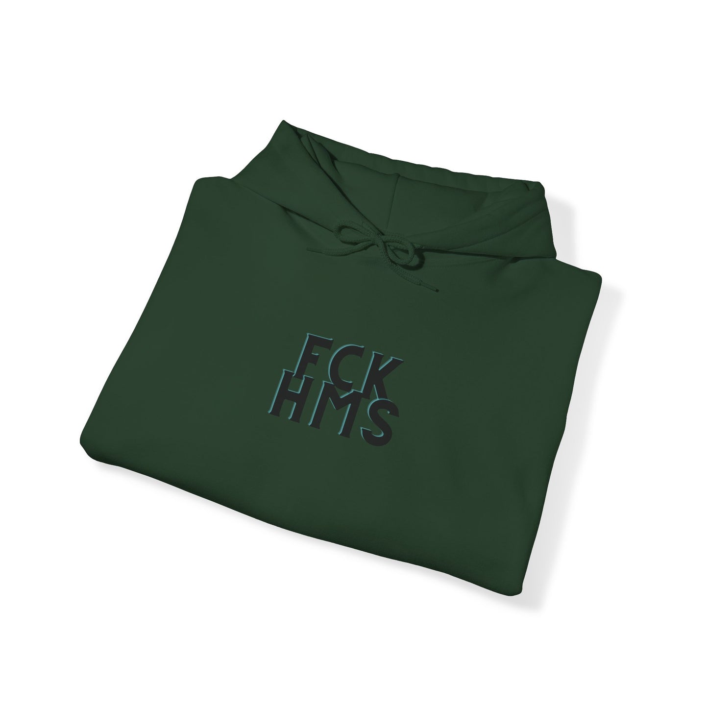 FCK HMS Black & Teal Unisex Heavy Blend™ Hooded Sweatshirt