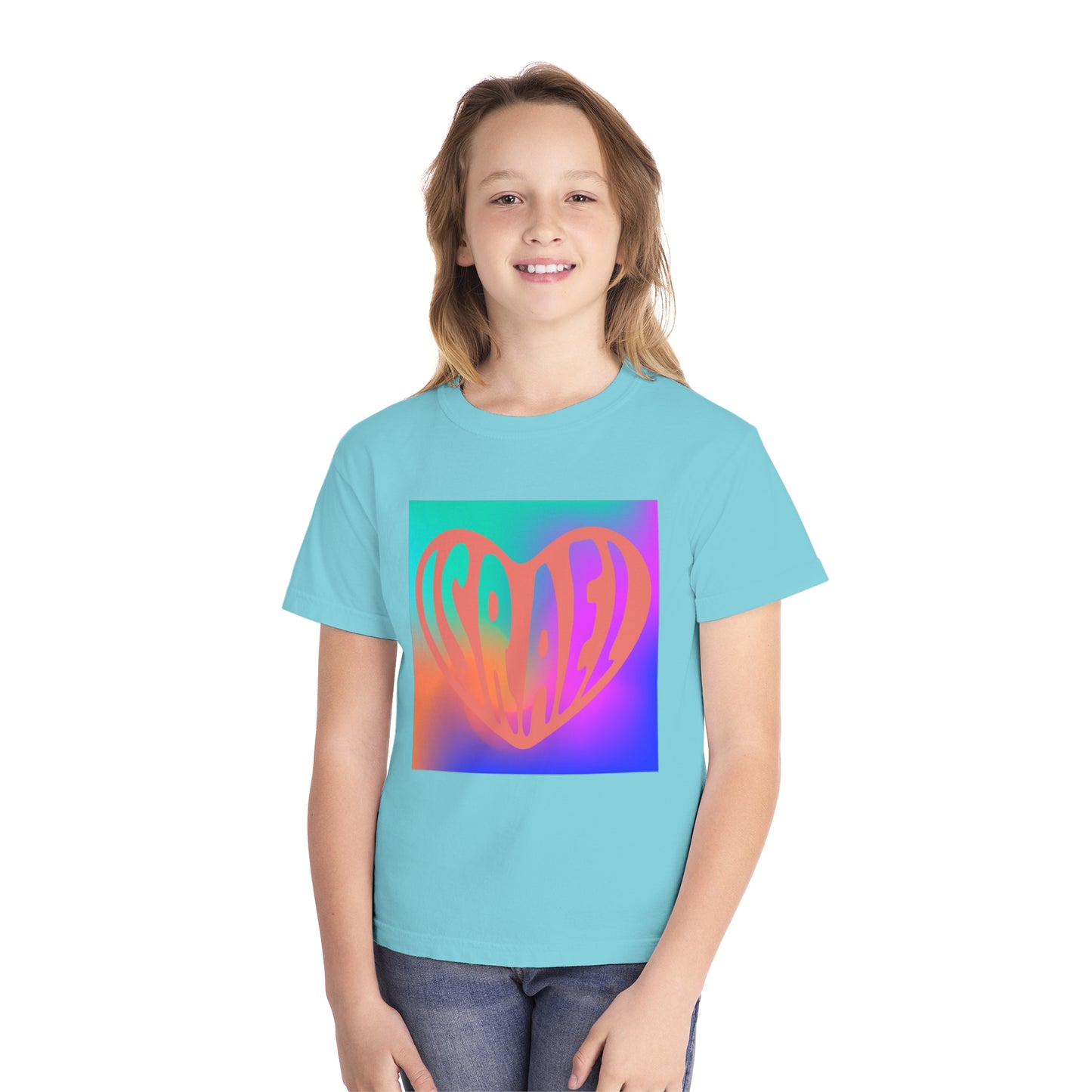 Joseph Israel Heart Rainbow Square Youth Midweight Tee