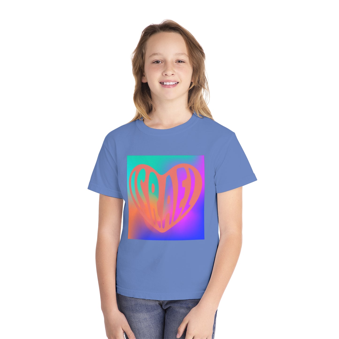 Joseph Israel Heart Rainbow Square Youth Midweight Tee