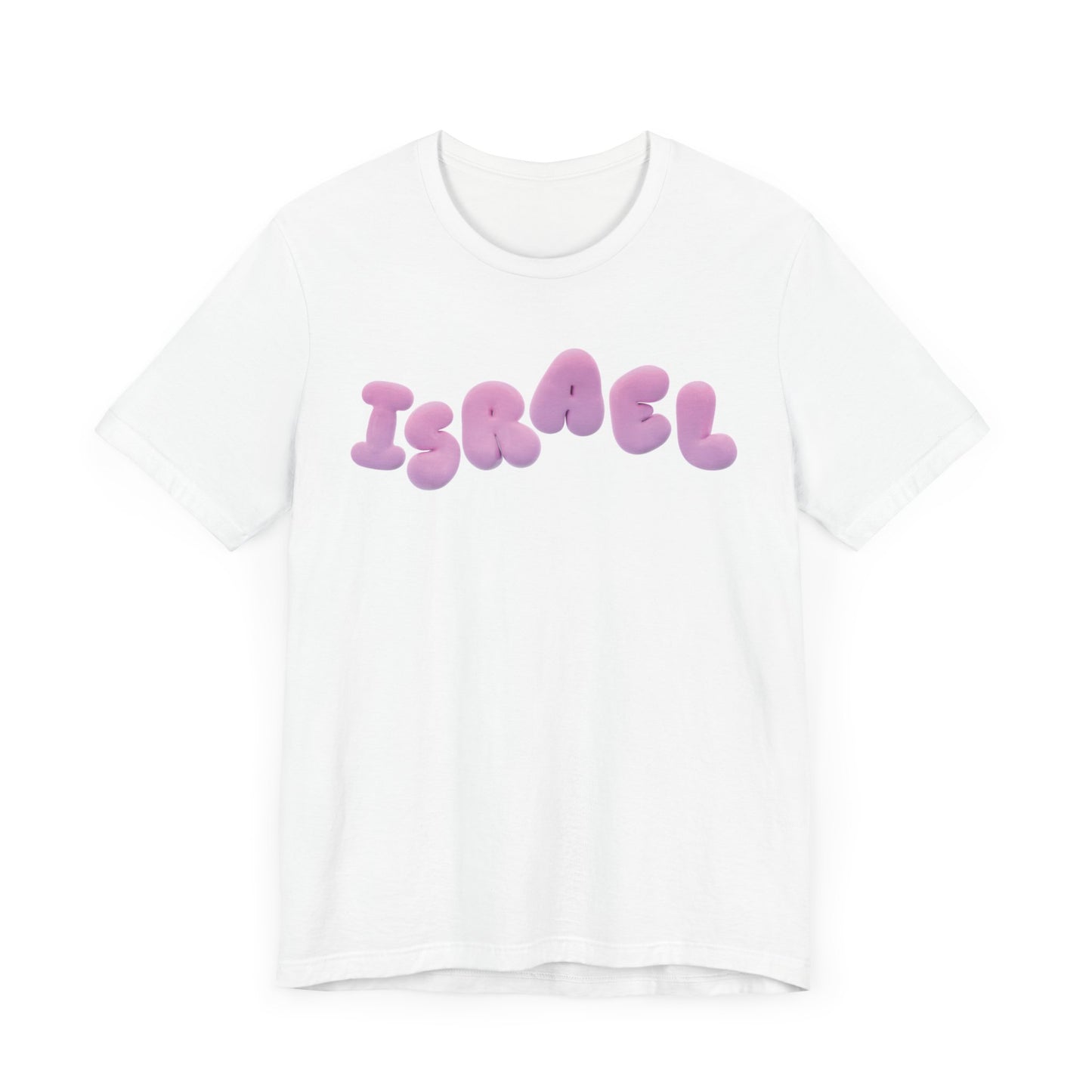 Israel Pink Cloud Bubbles Unisex Jersey Short Sleeve Tee