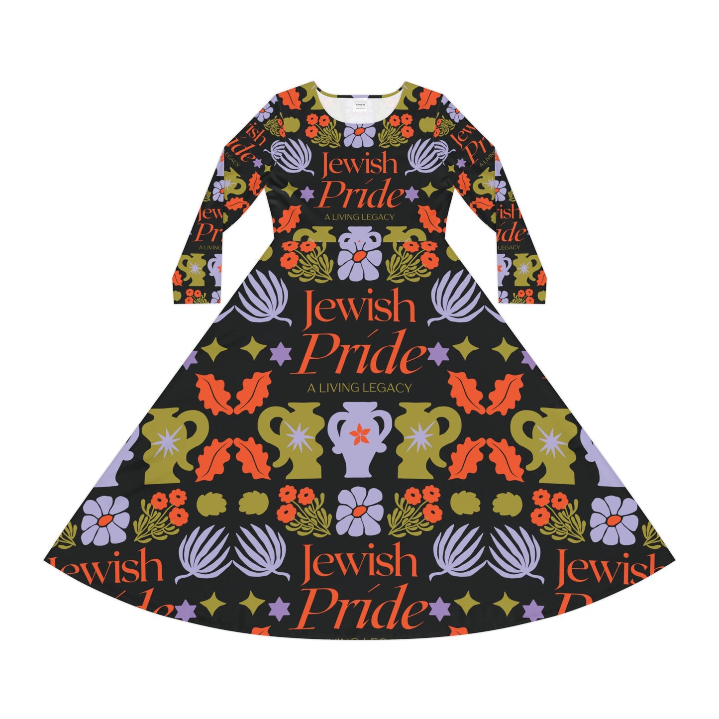 Jewish Pride Living Legacy Pots on Black Women's Long Sleeve Dance Dre Olam Tova Jewish Pride Living Legacy Pots on Black Women's Long Sleeve Dance Dre Olam Tova