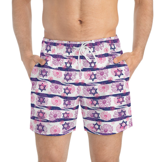 Israel Flowers Summer Swim Trunks