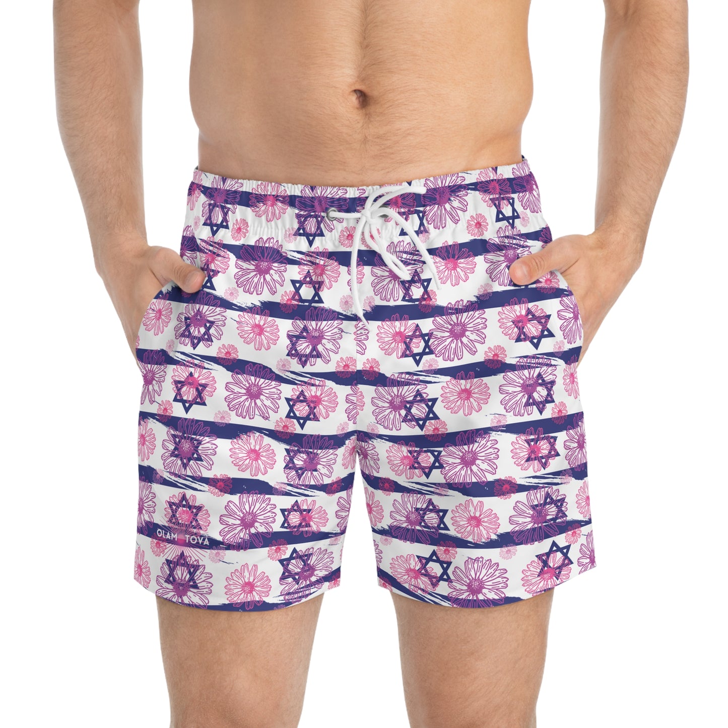 Israel Flowers Summer Swim Trunks