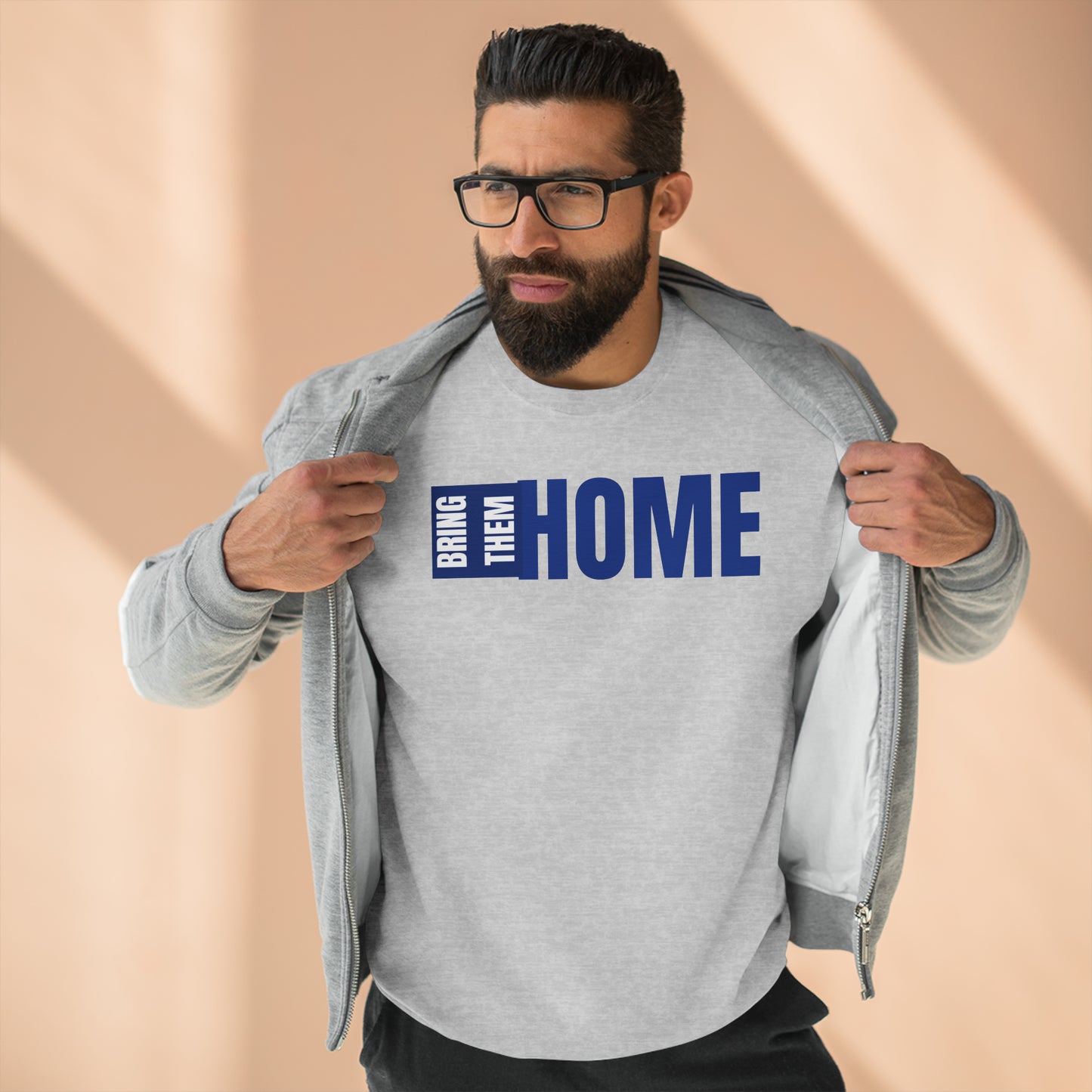 Bring Them HOME Blue & White Unisex Crewneck Sweatshirt