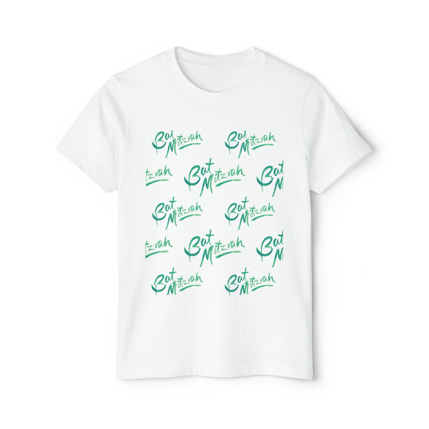 Batya Green Bat Mitzvah Pattern Youth Short Sleeve Outfit Set