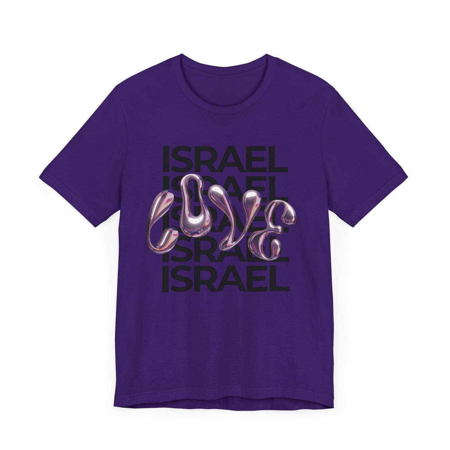 Metallic Love Israel Bubble Unisex Jersey Short Sleeve Tee