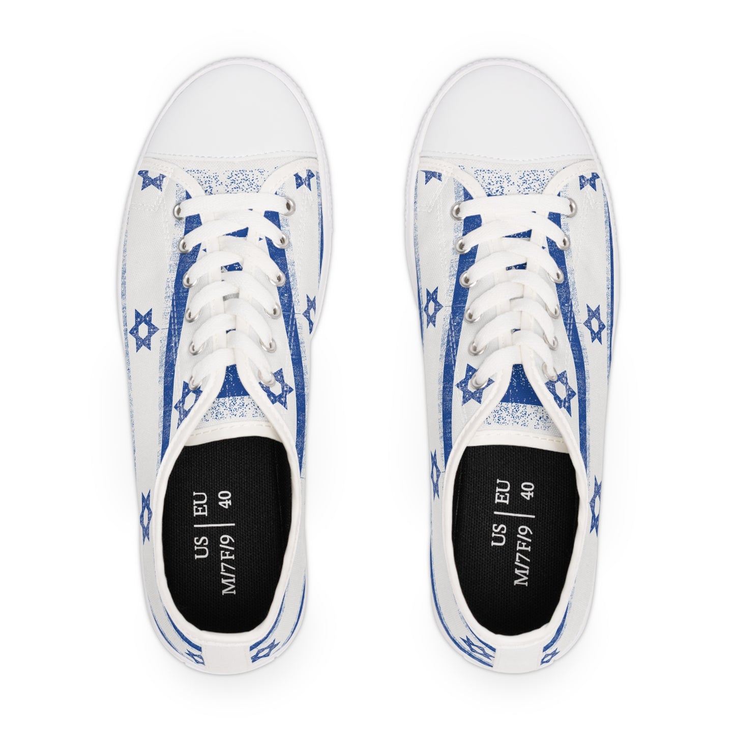 Imri Israel Flag Pattern Women's Low Top Sneakers