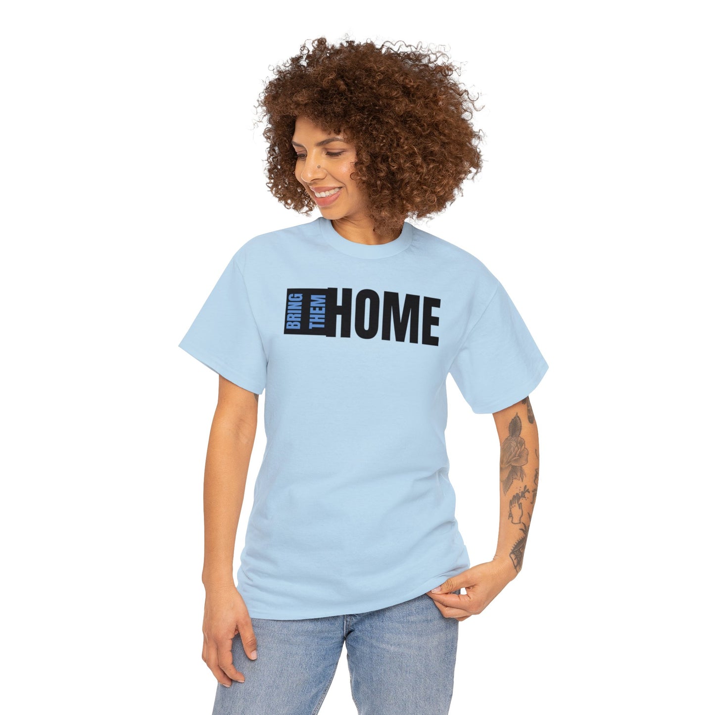 Bring Them HOME Black & Blue Unisex Heavy Cotton Tee