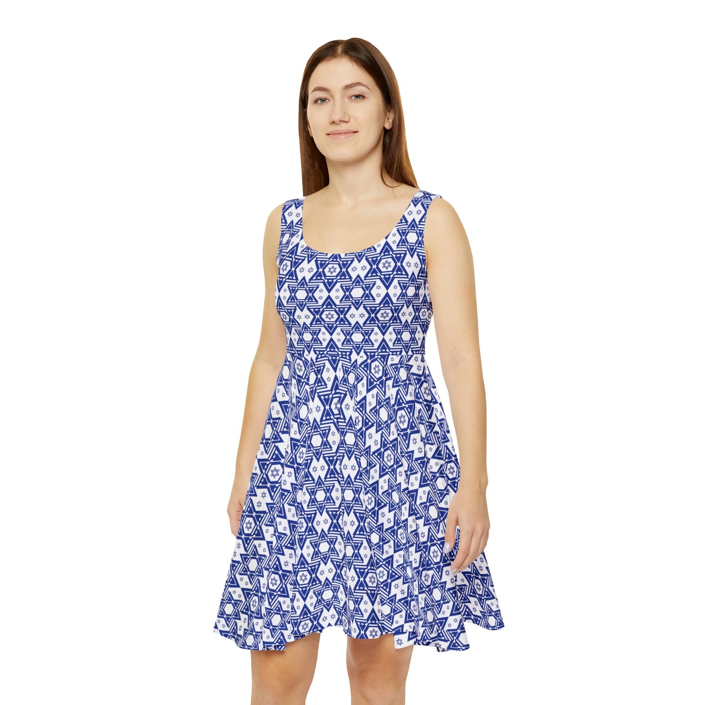 Maayan on White Women's Skater Dress