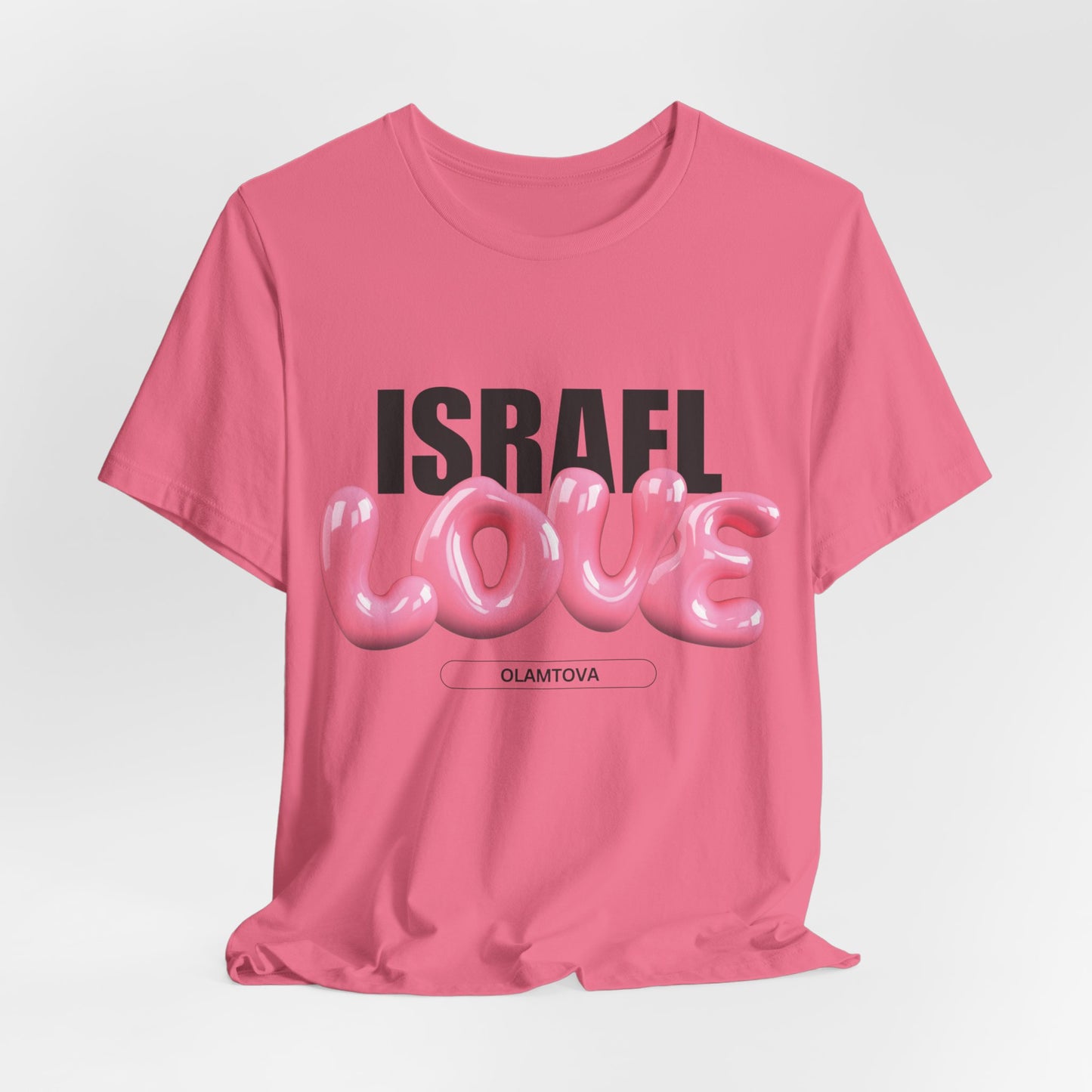 Israel Love Pink Balloons Unisex Jersey Short Sleeve Tee