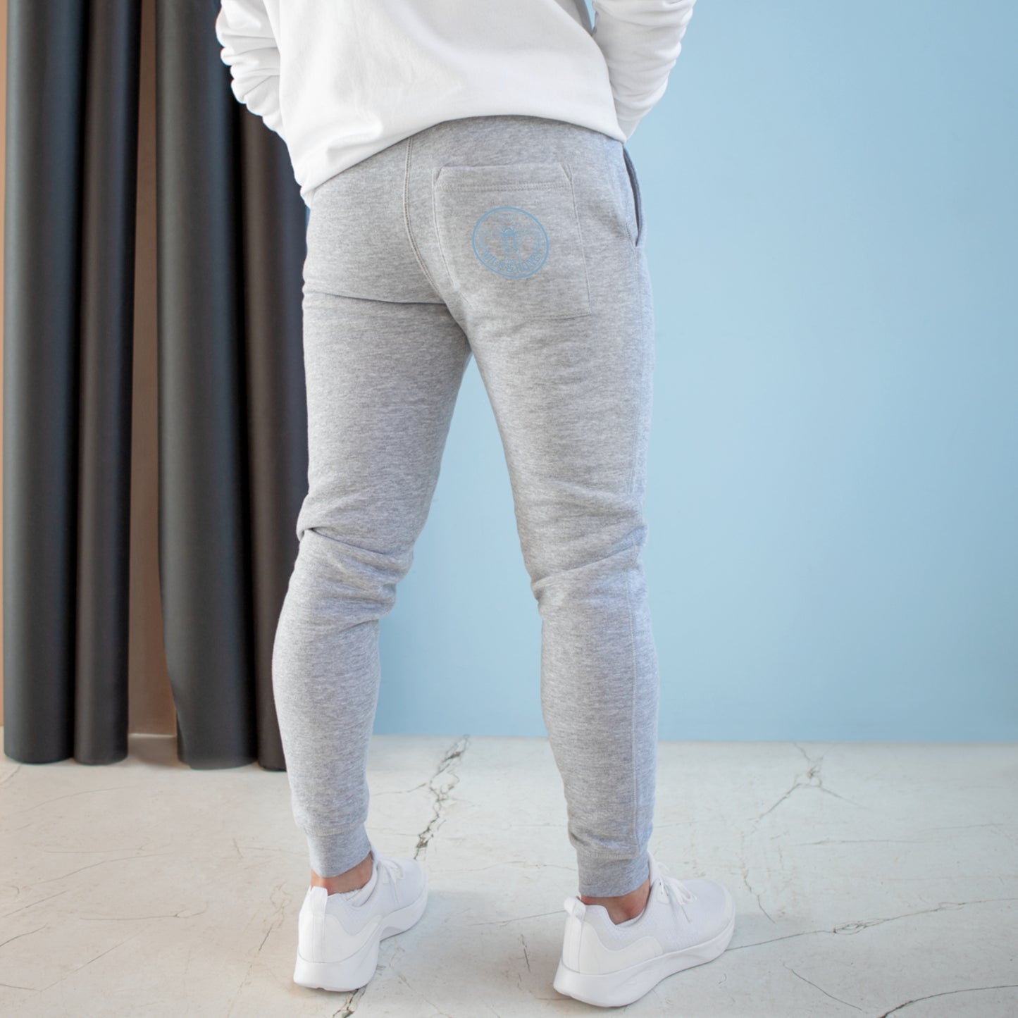 Israel Blue Milk & Honey Badge Unisex Fleece Joggers