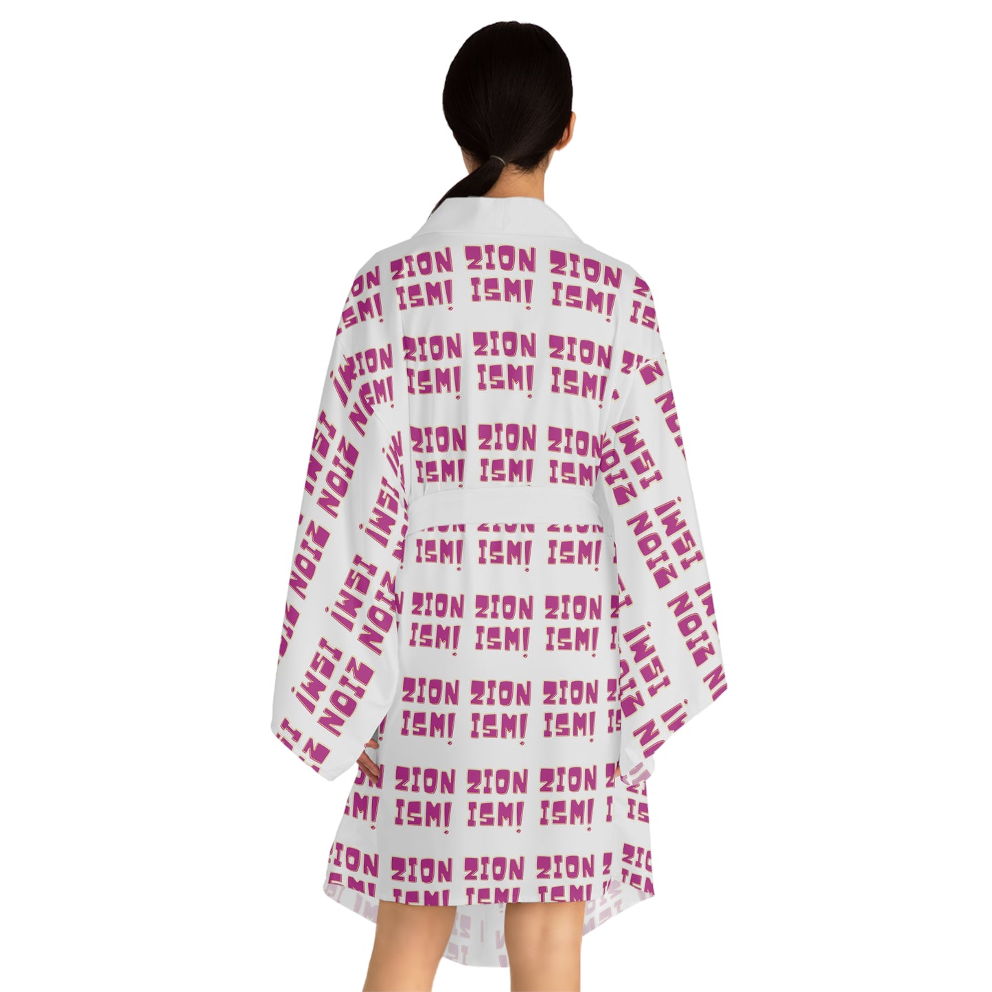 ZION Pink Long Sleeve Kimono Robe