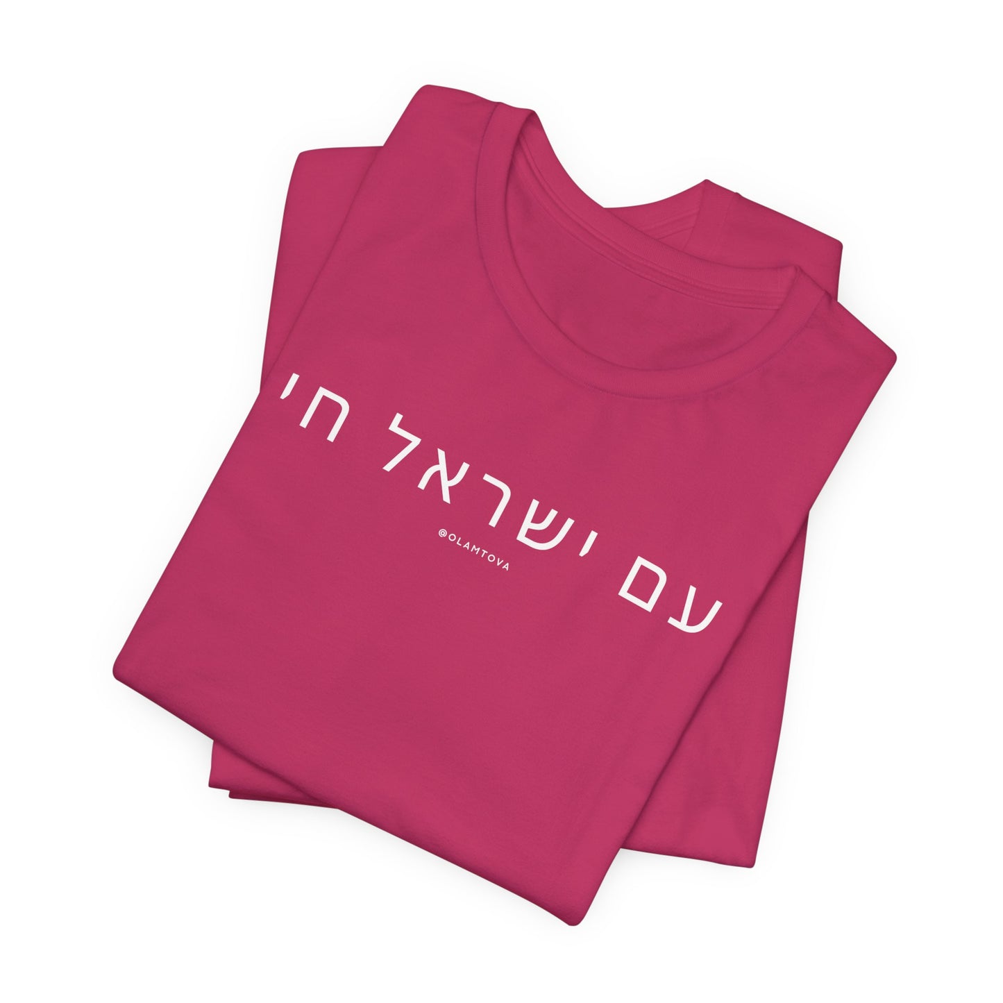 Hebrew Am Yisrael Chai White Unisex Jersey Short Sleeve Tee