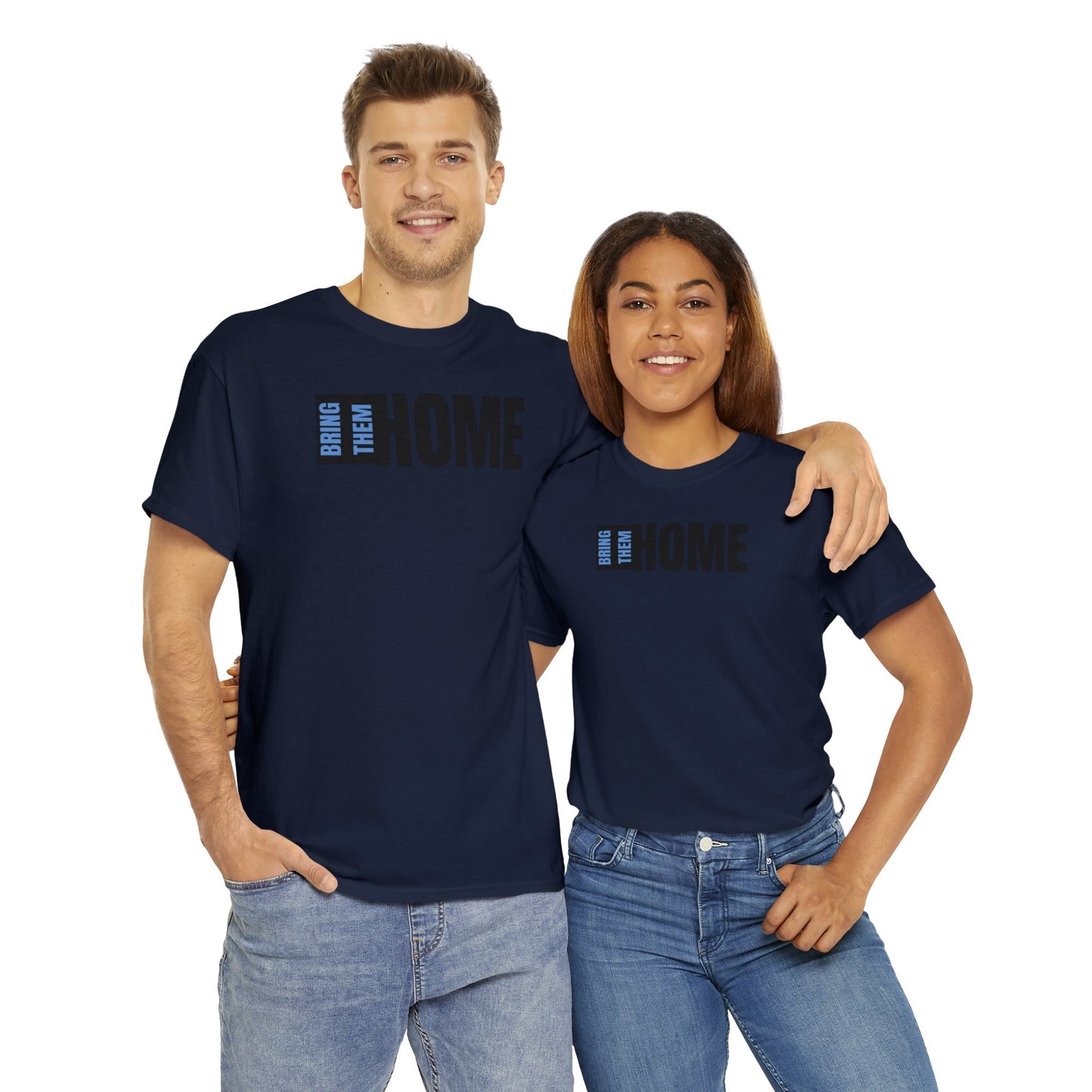 Bring Them HOME Black & Blue Unisex Heavy Cotton Tee