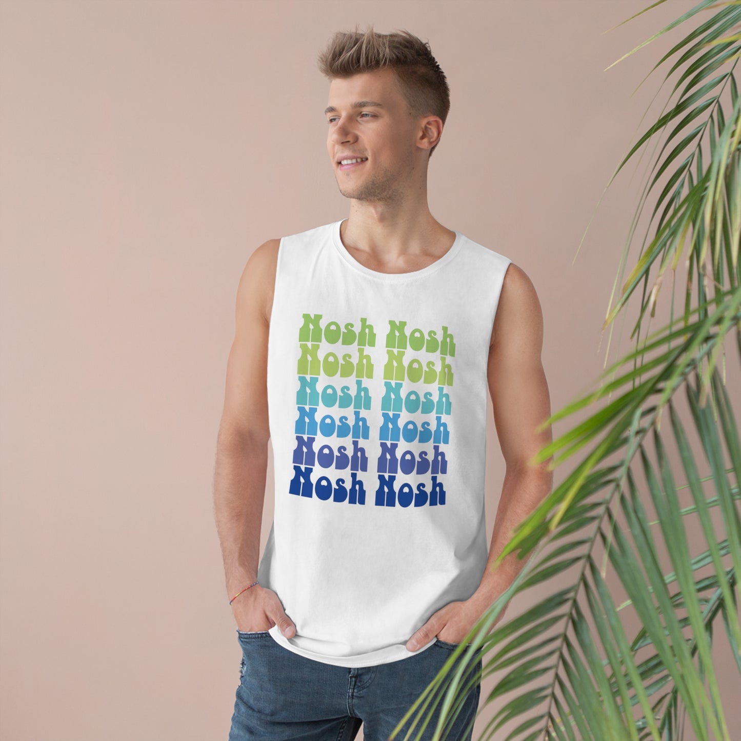 Nosh Nosh Green To Blue Unisex Barnard Tank