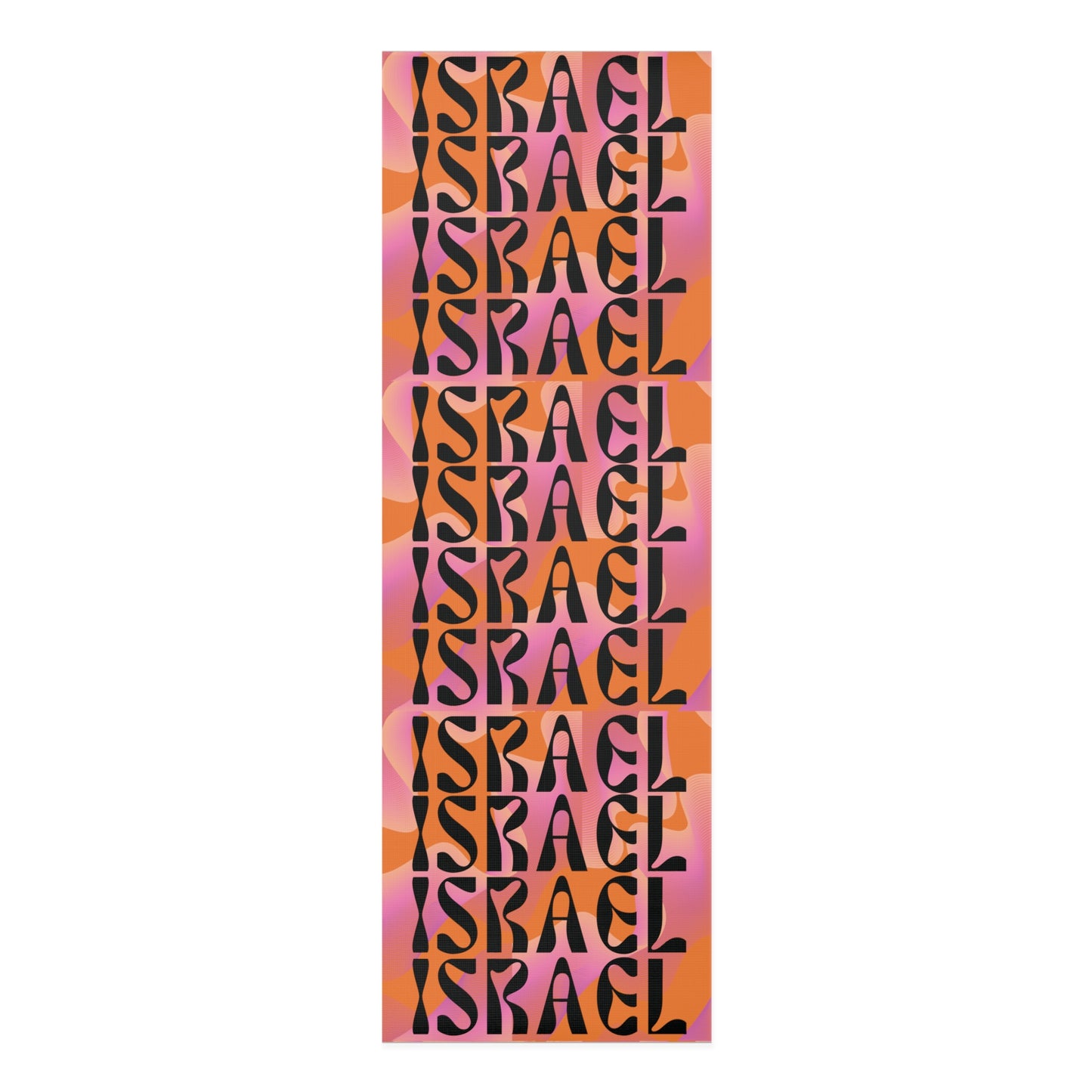 Flow & Squiggle Israel Pink & Coral on Orange Foam Yoga Mat