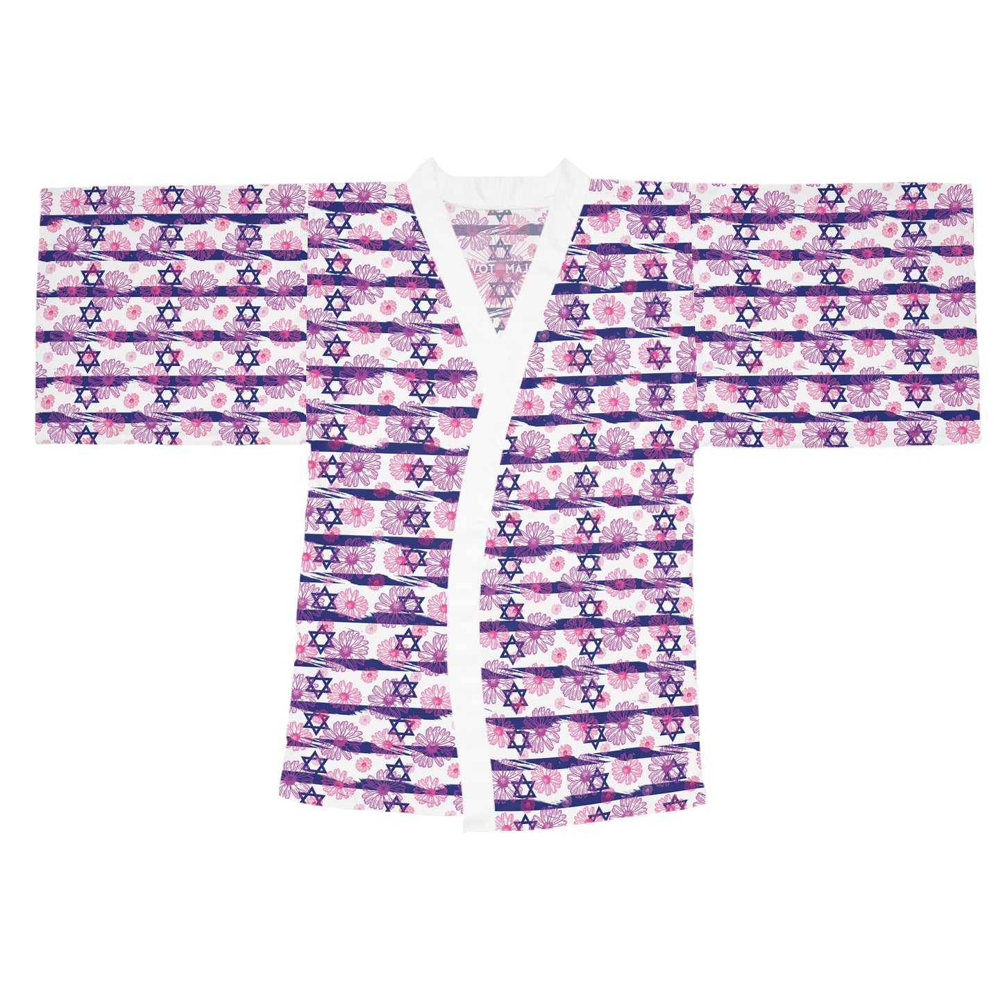 Israel Flower Summer Swim Long Sleeve Kimono Robe