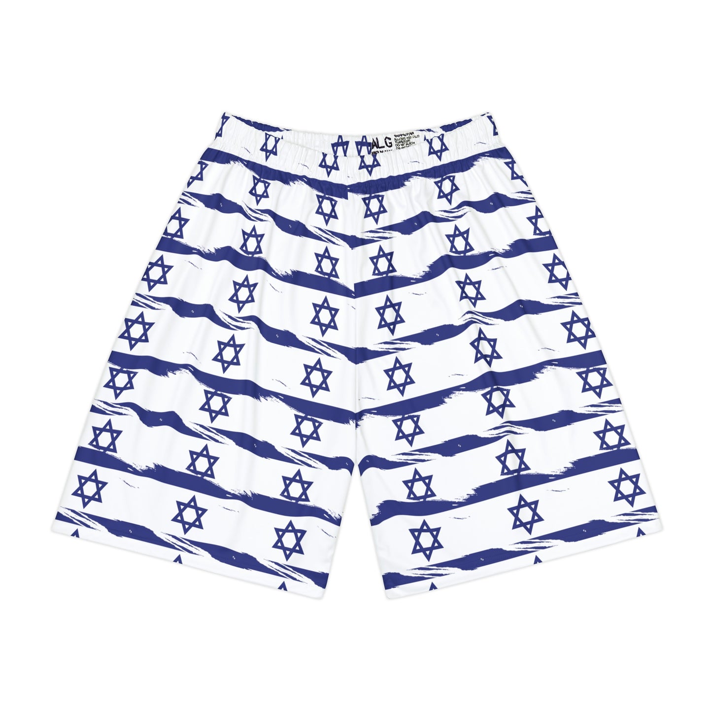 Israel Flag on Flag Lines Pattern Men’s Sports Shorts