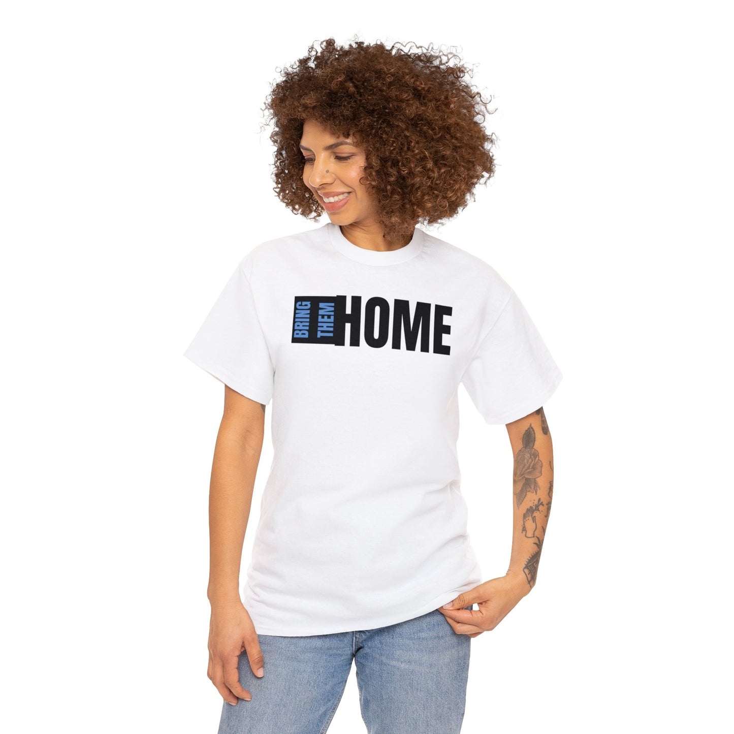 Bring Them HOME Black & Blue Unisex Heavy Cotton Tee