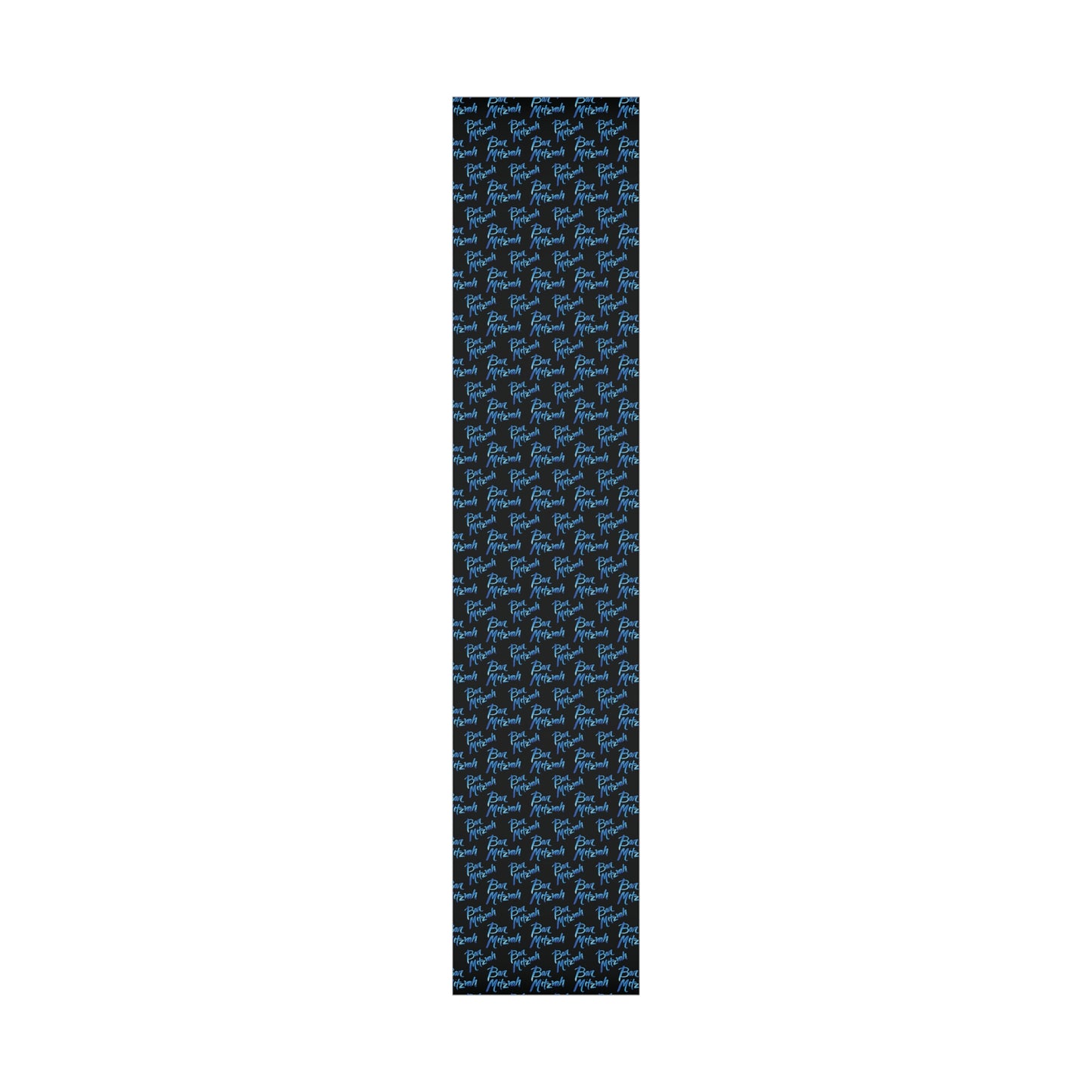 Ben Bright Blue Bar Mitzvah on Black Gift Wrap Papers